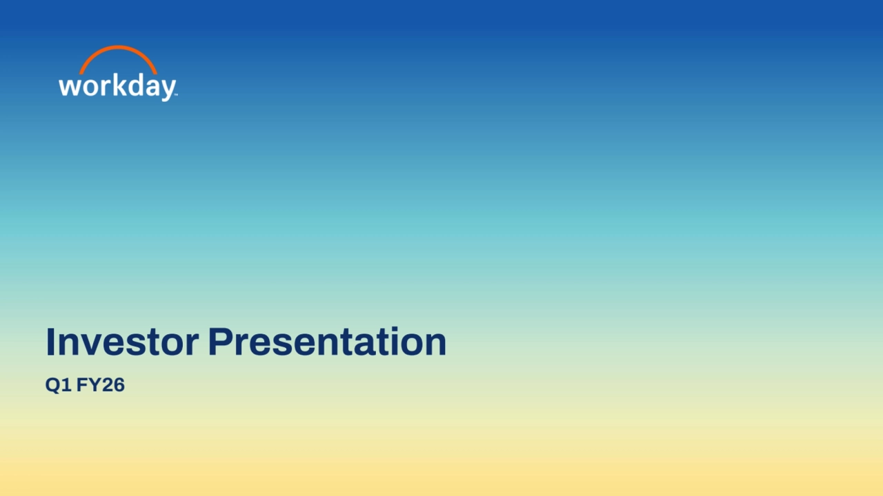 Investor Presentation
Q1 FY26