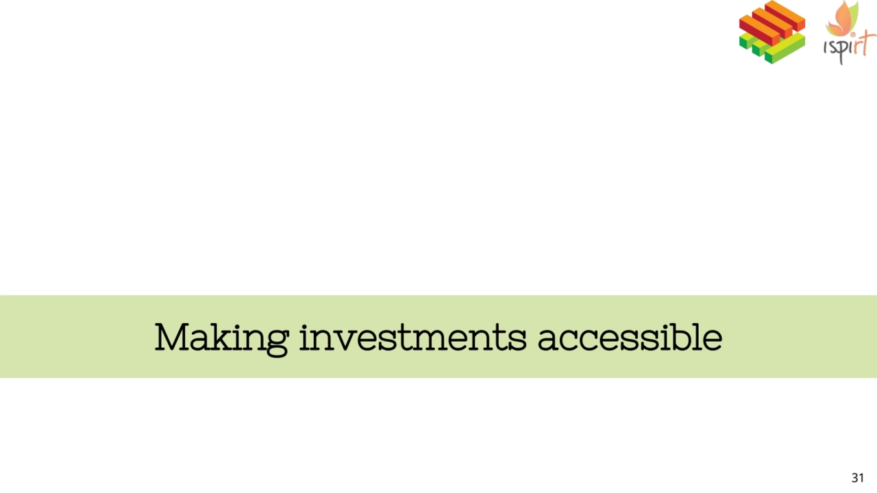 Making investments accessible
31