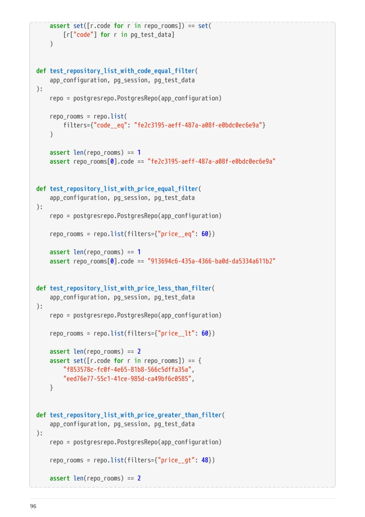   assert set([r.code for r in repo_rooms]) == set(
  [r["code"] for r in pg_test_data]
  )
def t…