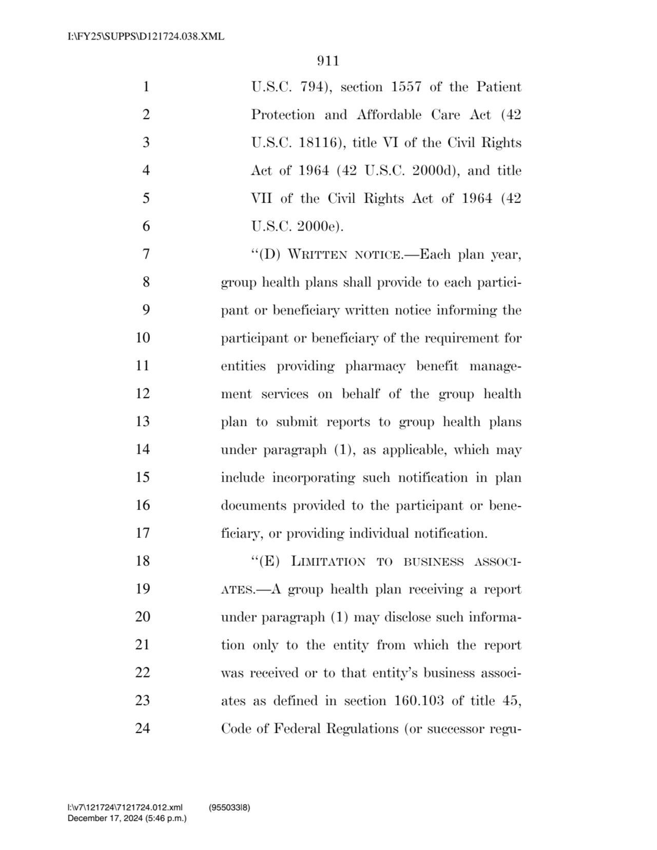 911 
1 U.S.C. 794), section 1557 of the Patient 
2 Protection and Affordable Care Act (42 
3 U.S…