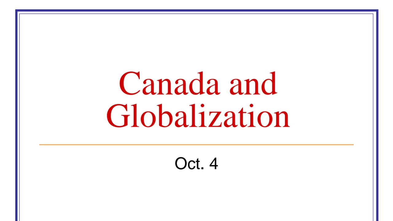 Globalization: Its Impact on Canada Us Canada tariff war 