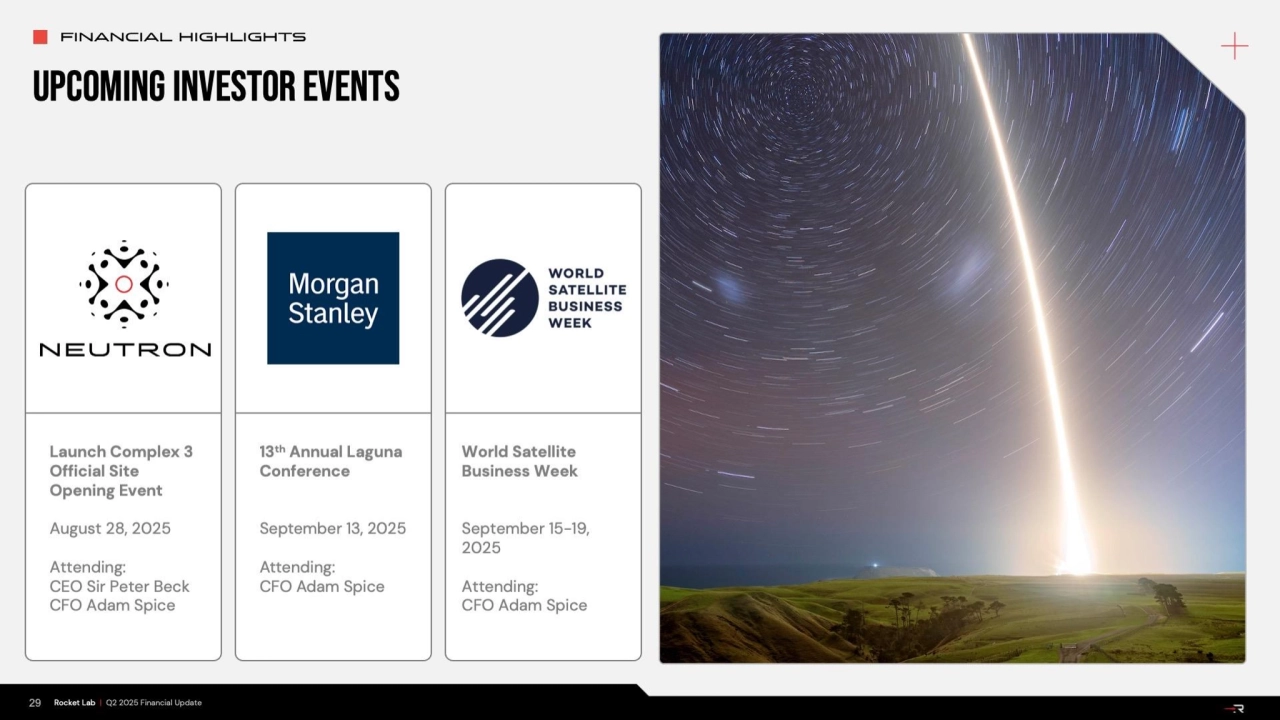 Rocket Lab Q2 2025 Investor Update: Business Highlights & Strategic Growth - Page 29