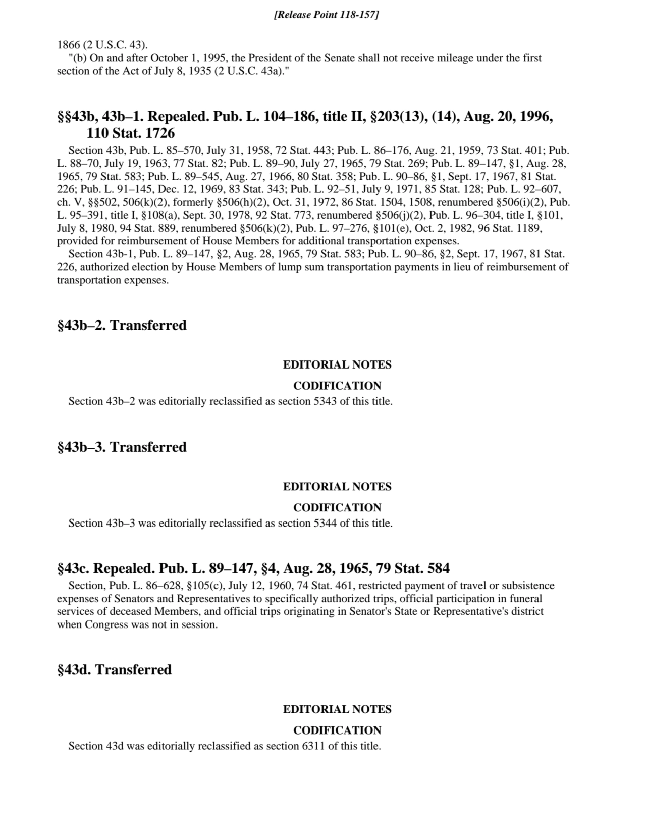 1866 (2 U.S.C. 43).
"(b) On and after October 1, 1995, the President of the Senate shall not recei…