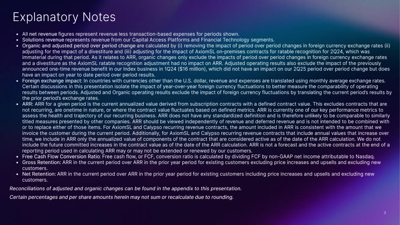 Nasdaq's Strong Second Quarter Performance Q2 2025 - Page 3