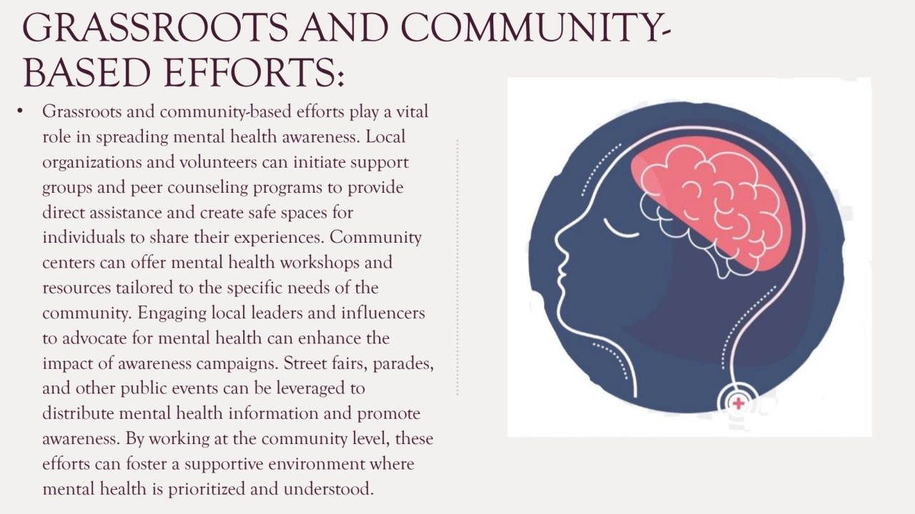 GRASSROOTS AND COMMUNITYBASED EFFORTS:
• Grassroots and community-based efforts play a vital 
ro…