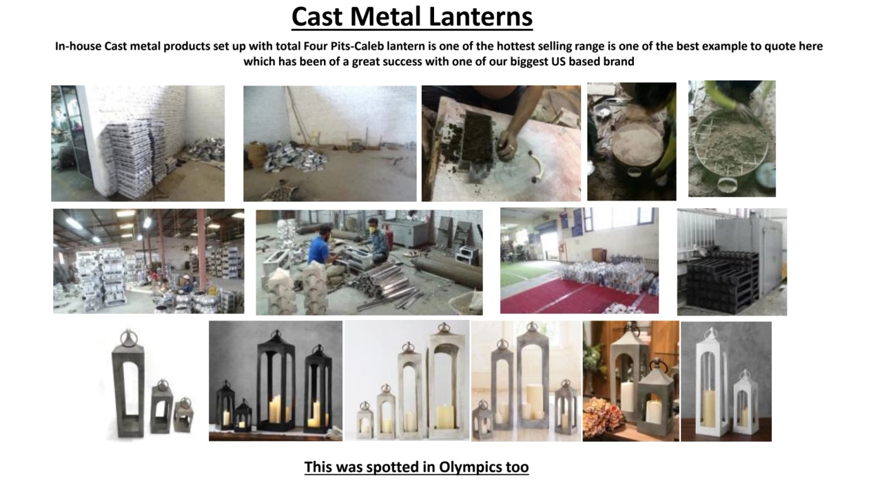 In-house Cast metal products set up with total Four Pits-Caleb lantern is one of the hottest sellin…