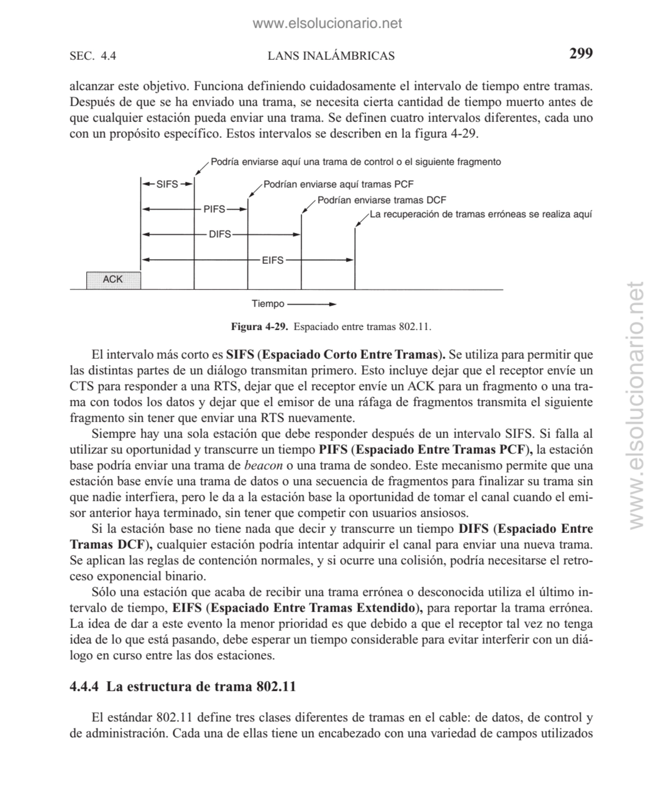 LANS INALÁMBRICAS
El intervalo más corto es SIFS (Espaciado Corto Entre Tramas). Se utiliza para p…