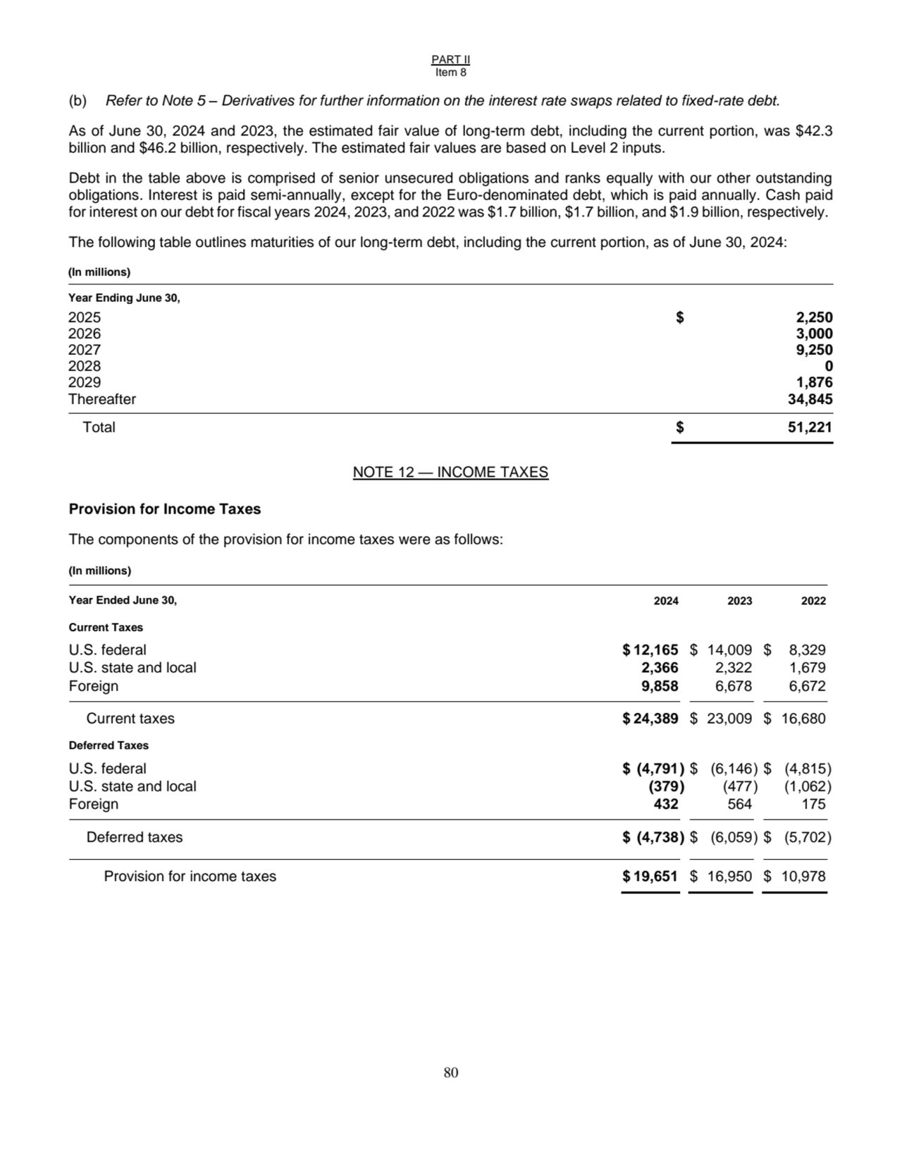 PART II
Item 8
80
(b) Refer to Note 5 – Derivatives for further information on the interest rate…