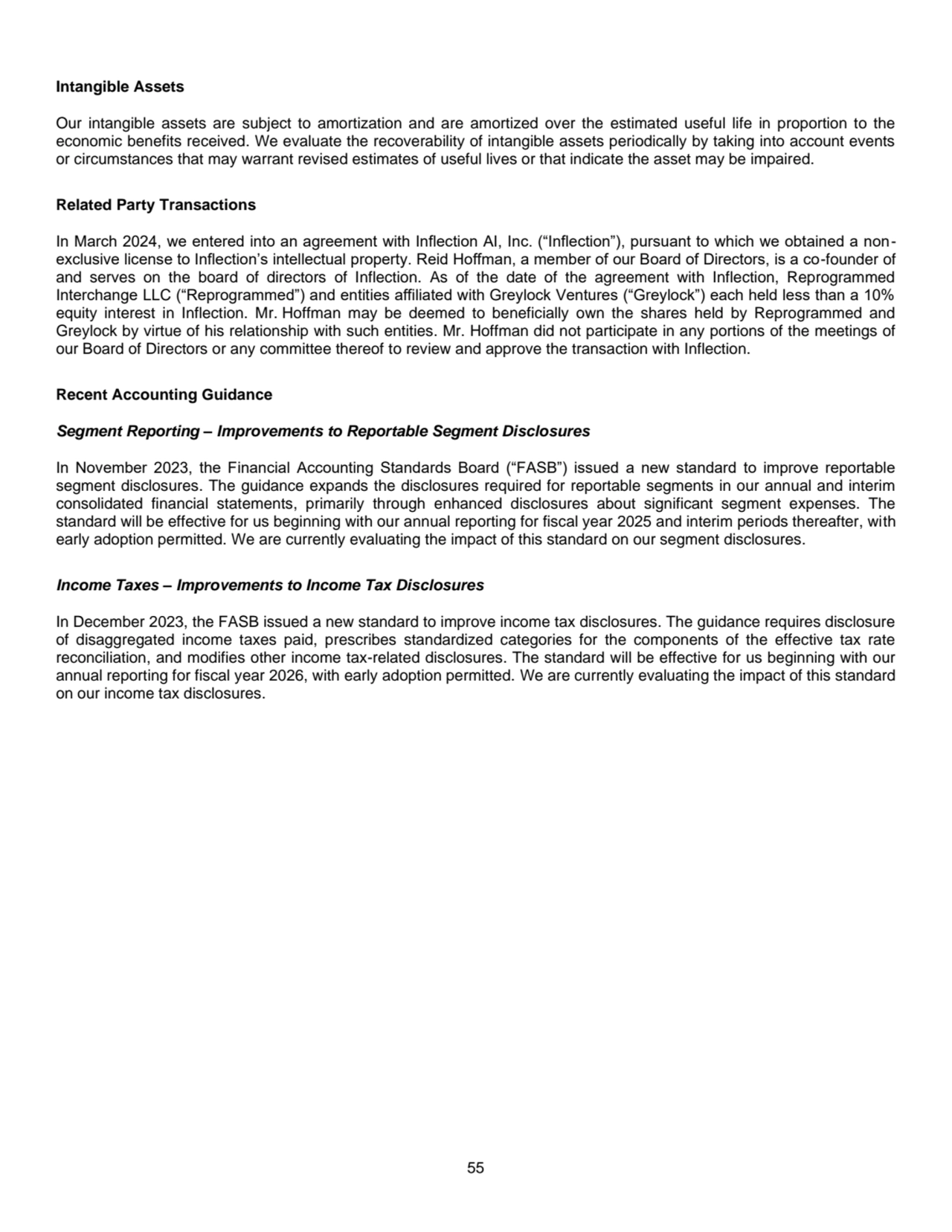 55
Intangible Assets 
Our intangible assets are subject to amortization and are amortized over th…