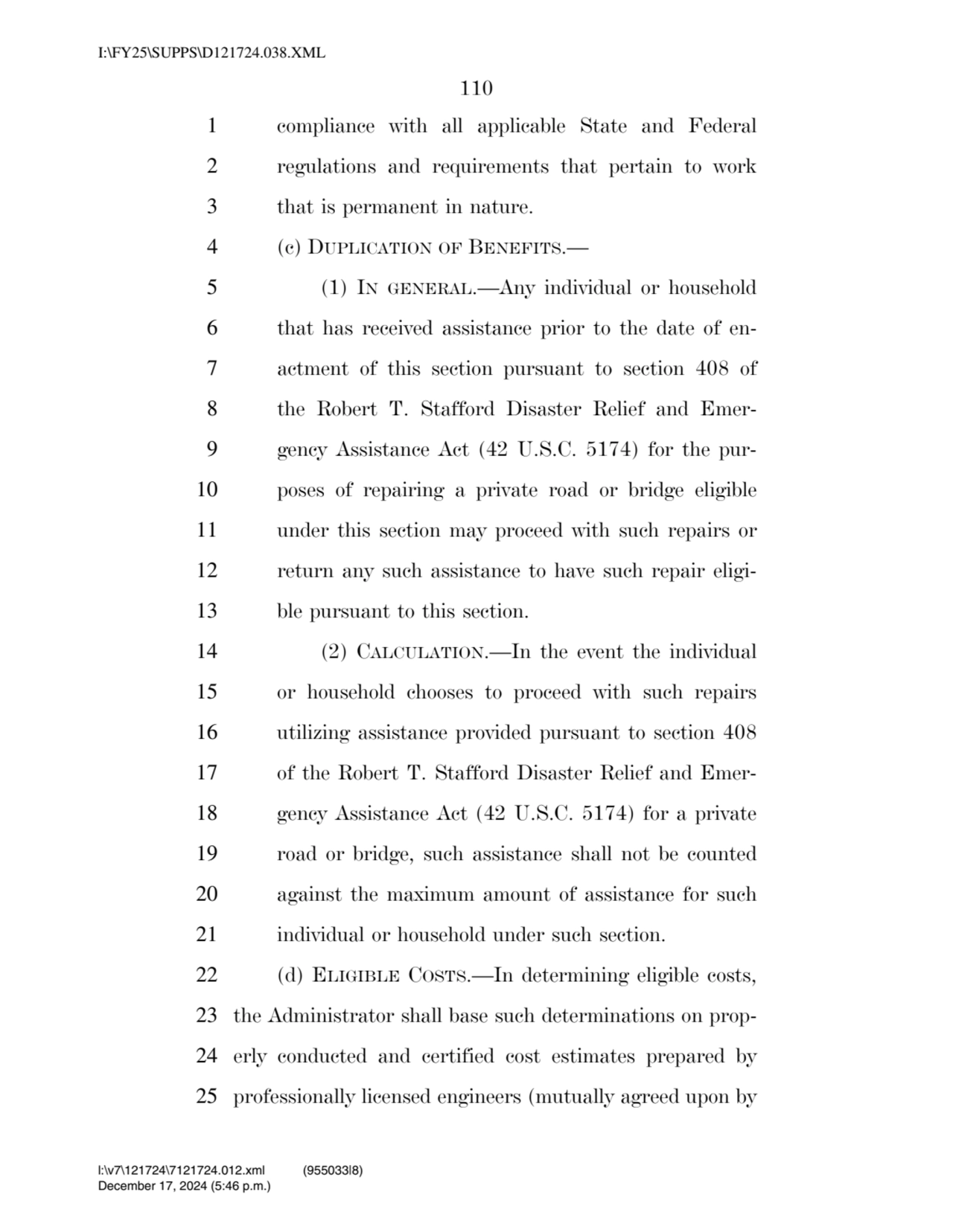 110 
1 compliance with all applicable State and Federal 
2 regulations and requirements that pert…