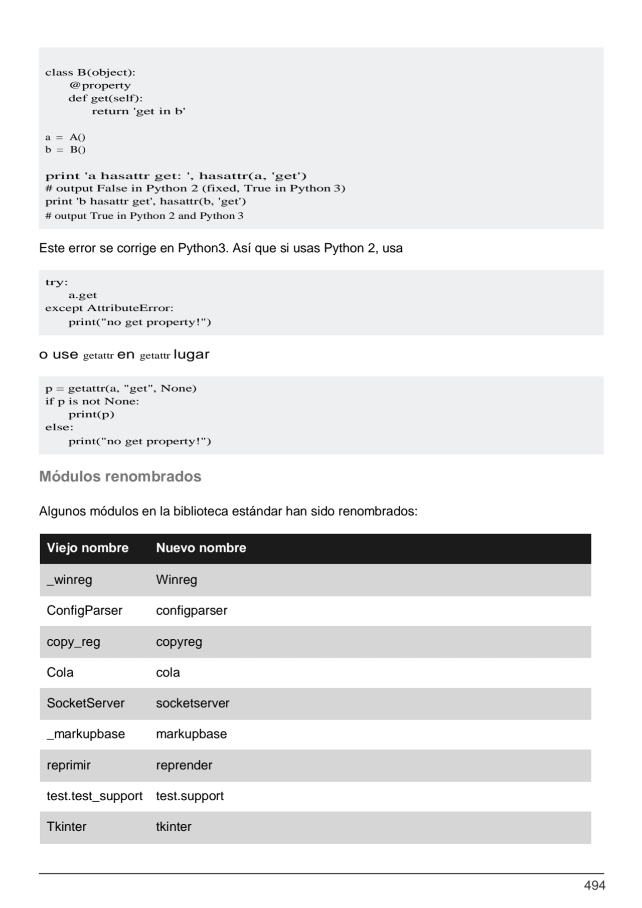 494
try:
a.get
except AttributeError: 
print("no get property!")
p = getattr(a, "get", None) 
…