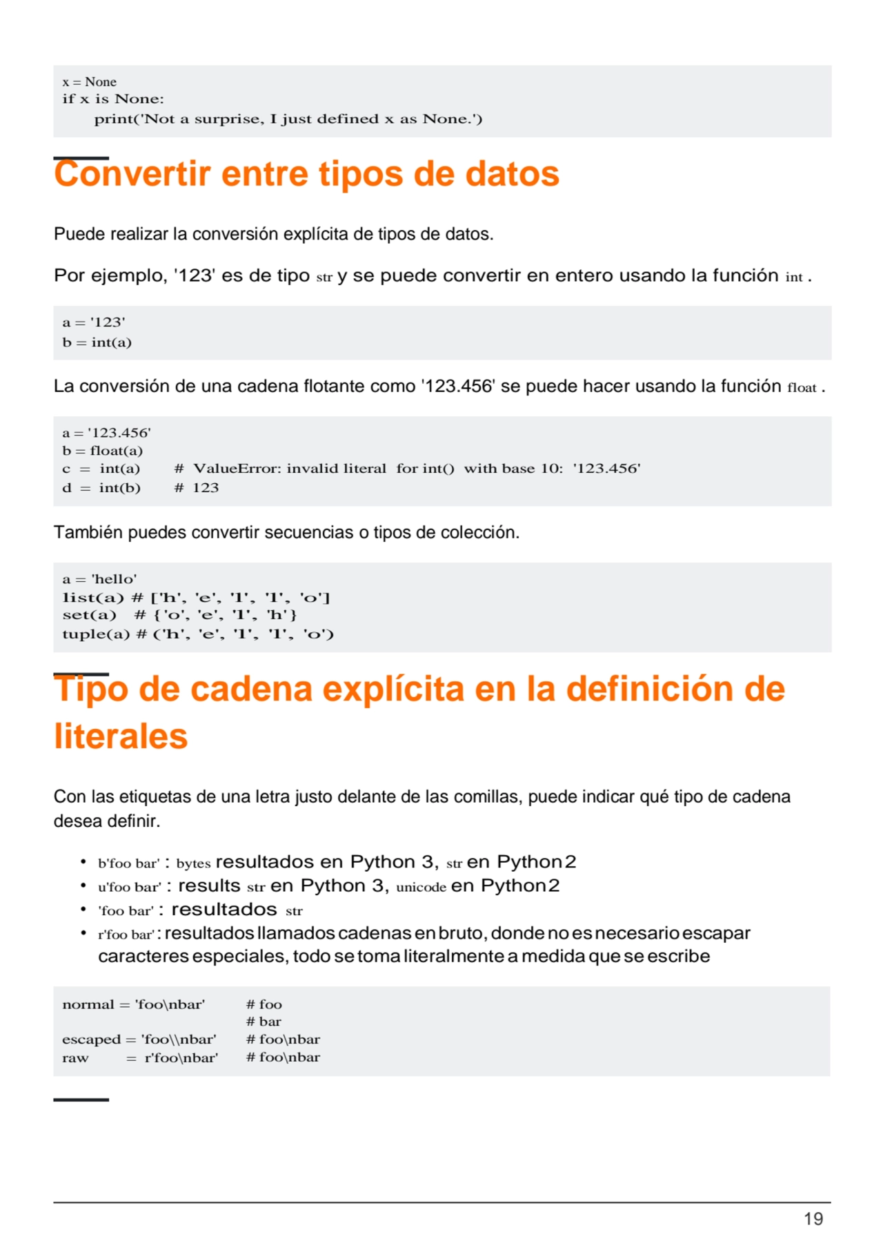 19
a = '123'
b = int(a)
a = '123.456'
b = float(a)
c = int(a) # ValueError: invalid literal fo…