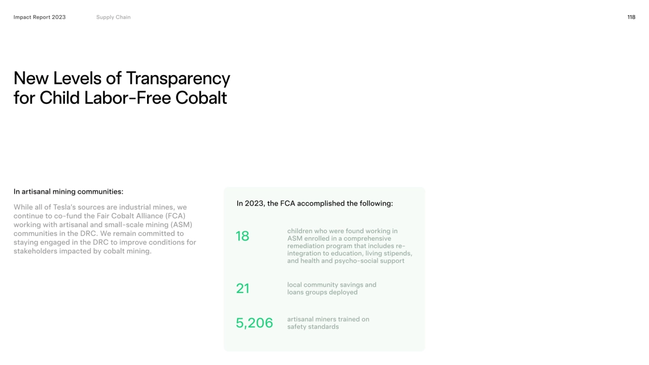 118
New Levels of Transparency 
for Child Labor-Free Cobalt
Impact Report 2023
In artisanal min…