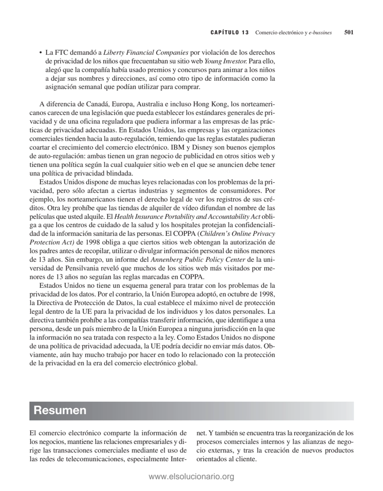 • La FTC demandó a Liberty Financial Companies por violación de los derechos
de privacidad de los …