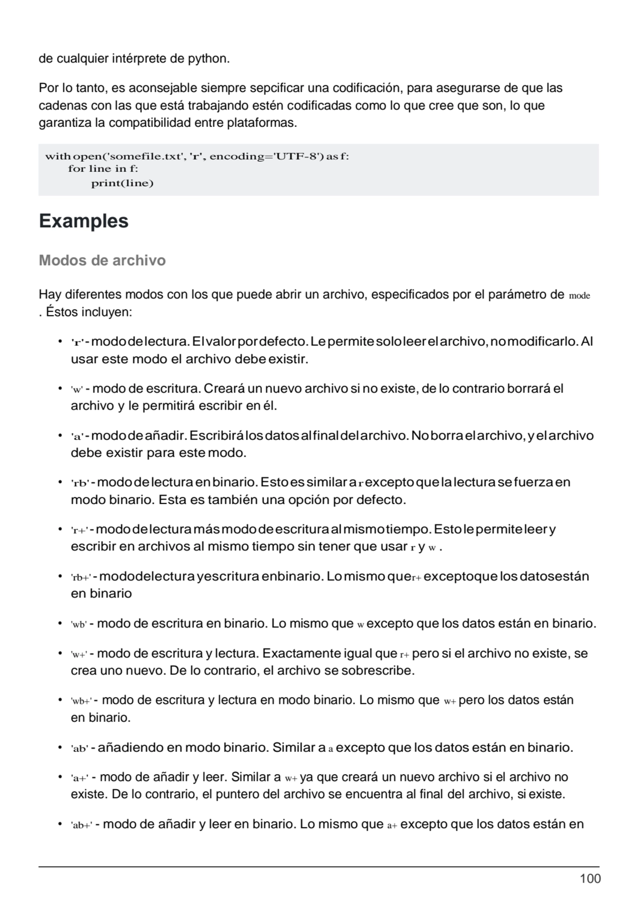 100
withopen('somefile.txt', 'r', encoding='UTF-8') asf: 
for line in f:
print(line)
de cualqui…