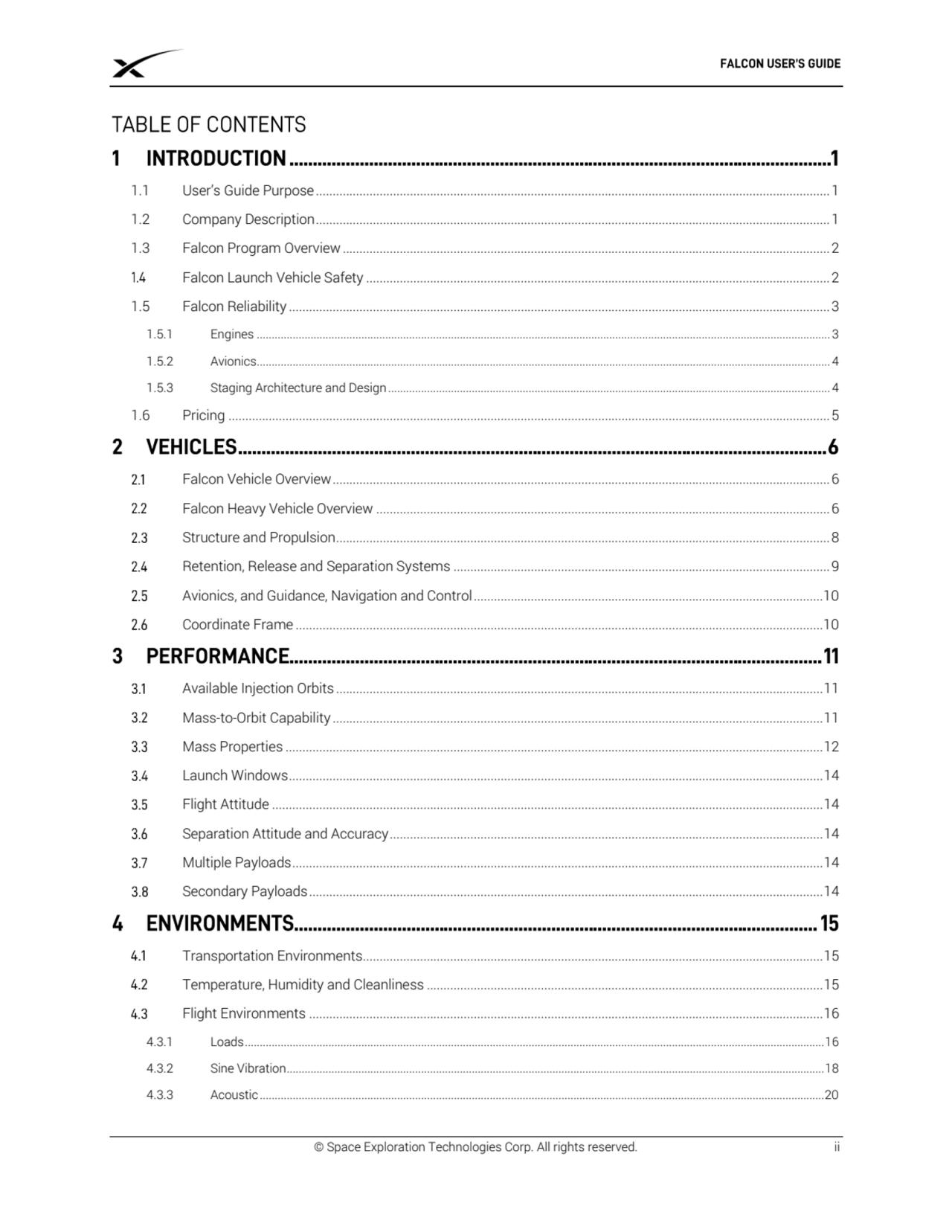 © Space Exploration Technologies Corp. All rights reserved. ii
1.1 User’s Guide Purpose...........…