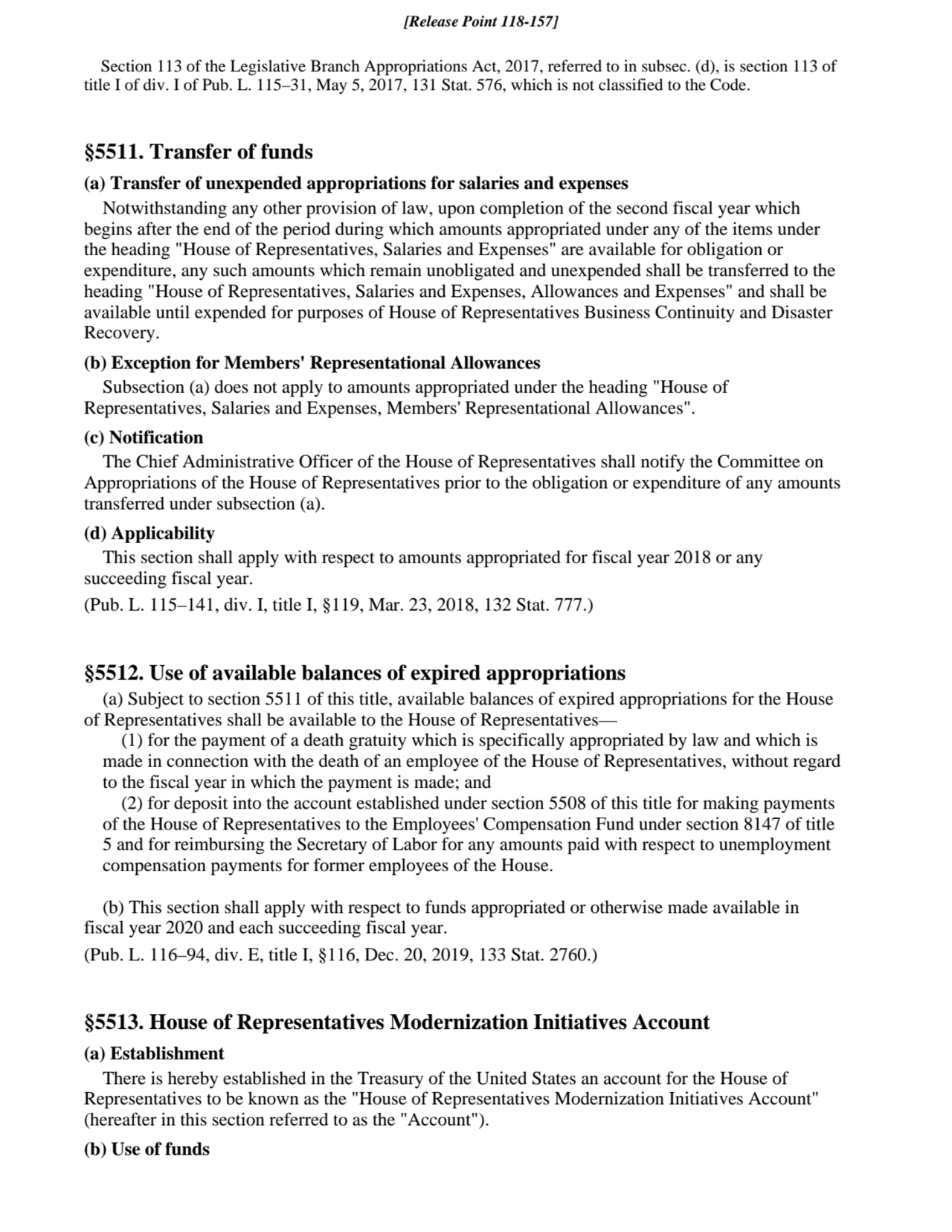 Section 113 of the Legislative Branch Appropriations Act, 2017, referred to in subsec. (d), is sect…