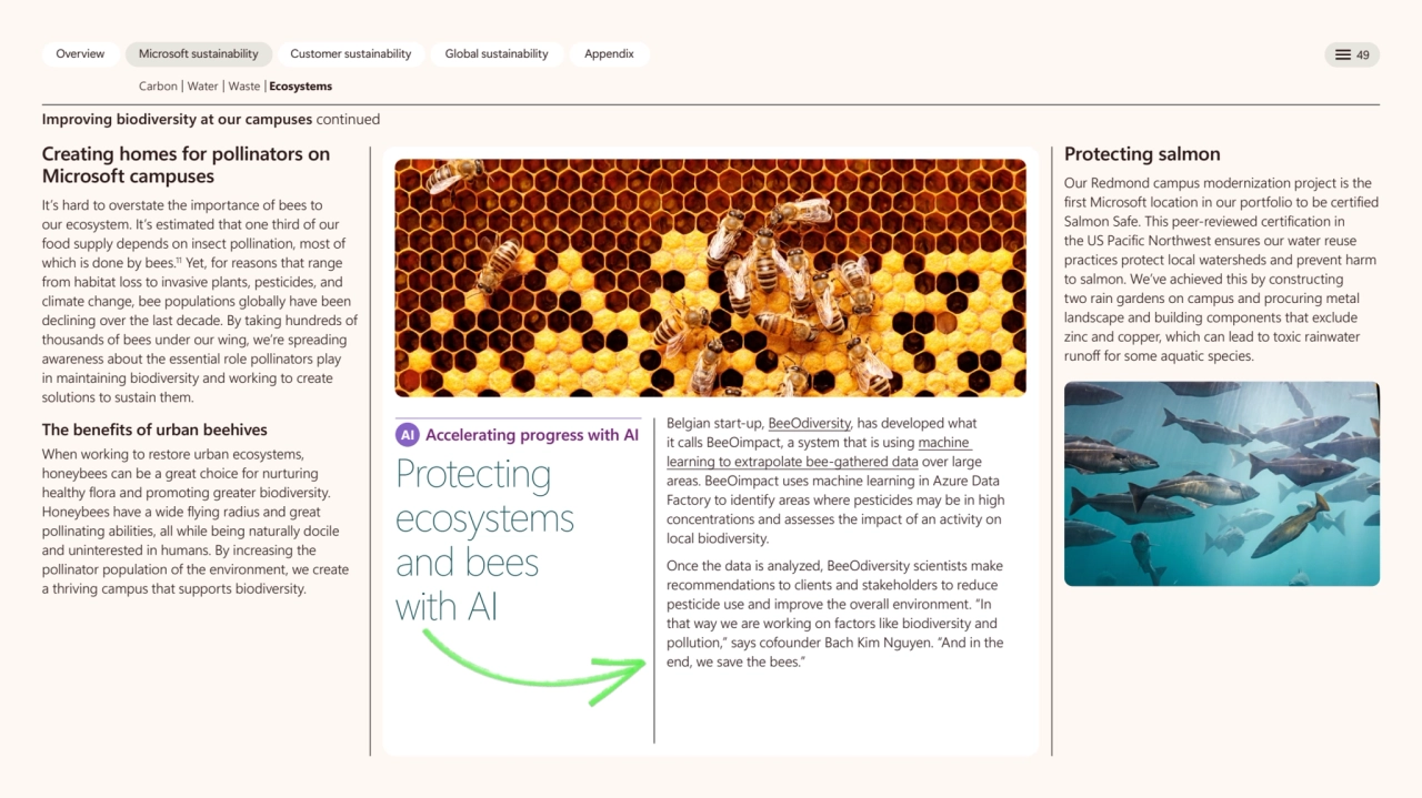 Overview Microsoft sustainability Customer sustainability Global sustainability Appendix 49 
Carbo…