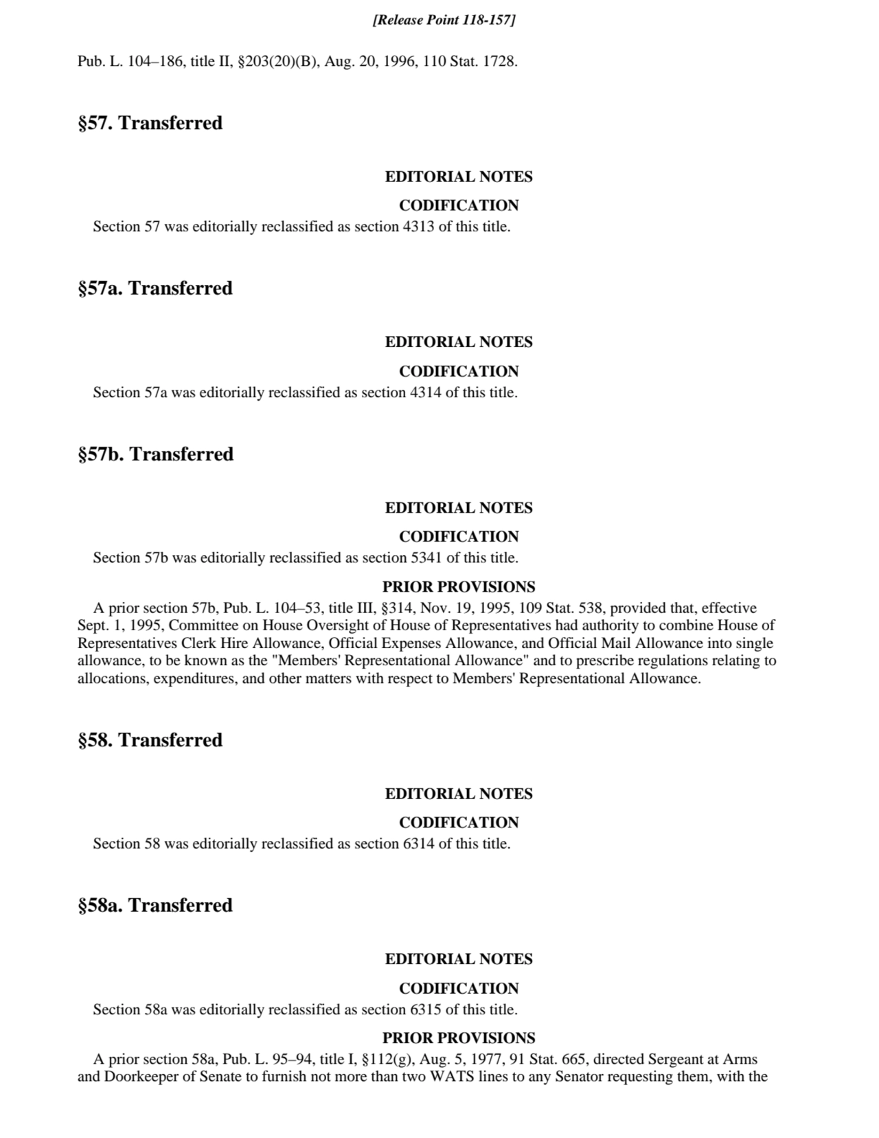 Pub. L. 104–186, title II, §203(20)(B), Aug. 20, 1996, 110 Stat. 1728.
§57. Transferred
EDITORIAL…