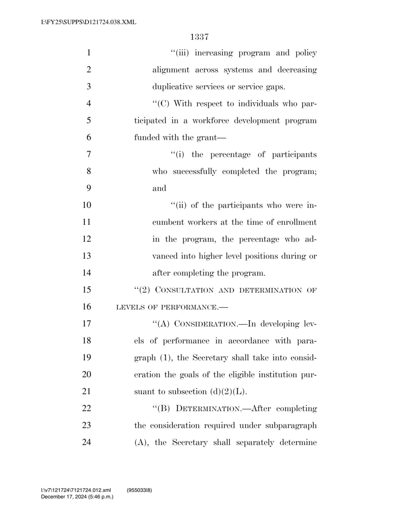 1337 
1 ‘‘(iii) increasing program and policy 
2 alignment across systems and decreasing 
3 dupl…