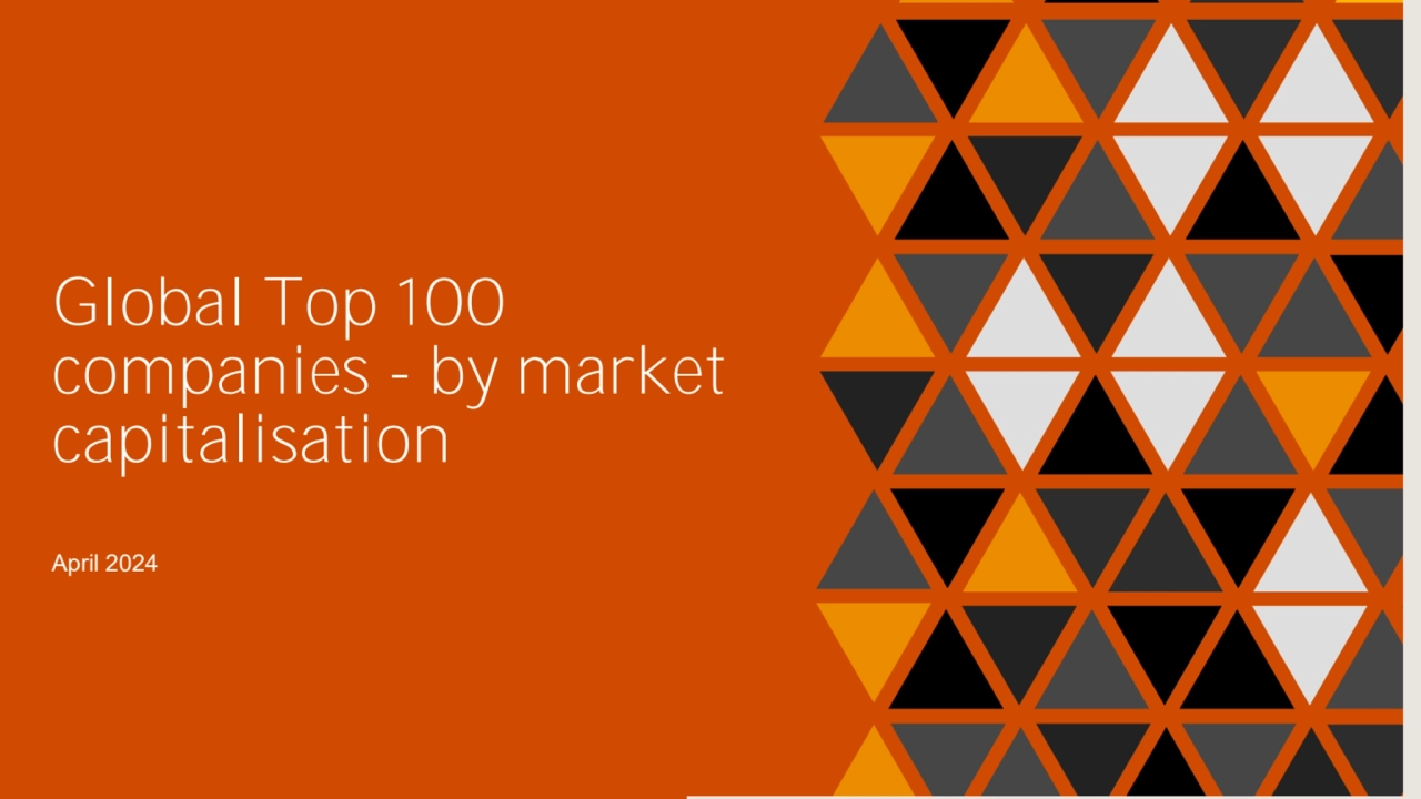 Global Top 100 companies - by market capitalisation April 2024