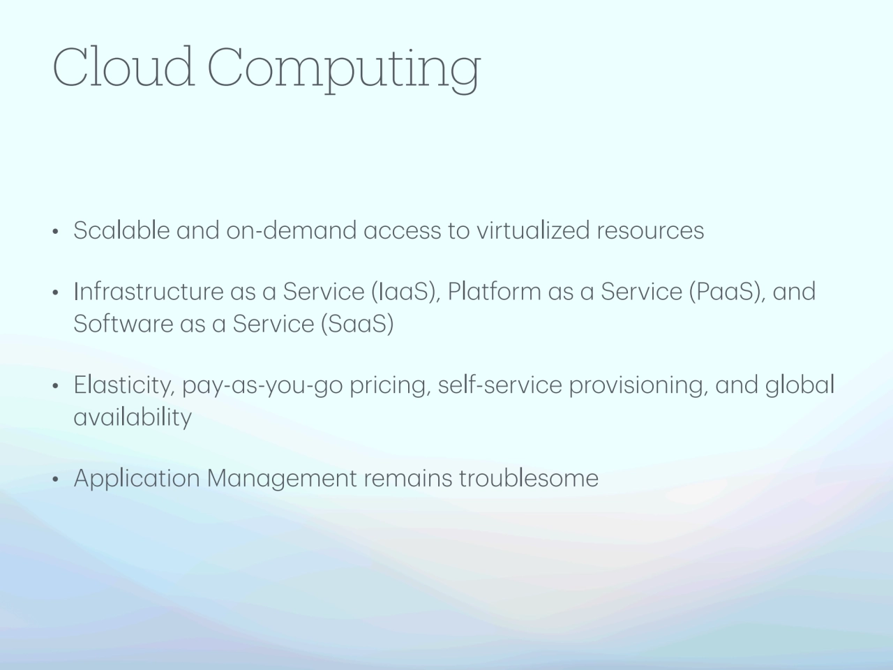 Cloud Computing
• Scalable and on-demand access to virtualized resources 
• Infrastructure as a S…