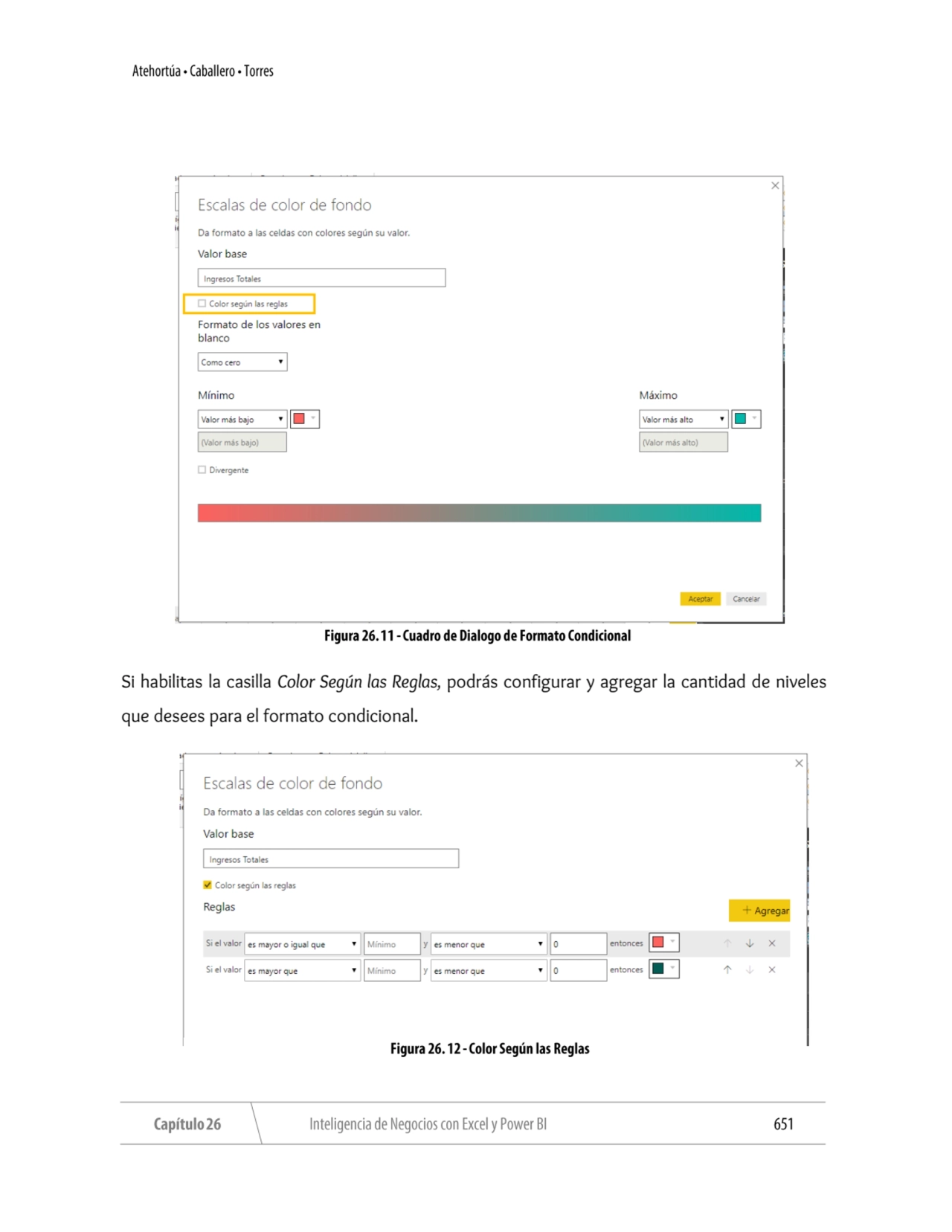 Si habilitas la casilla Color Según las Reglas, podrás configurar y agregar la cantidad de niveles …