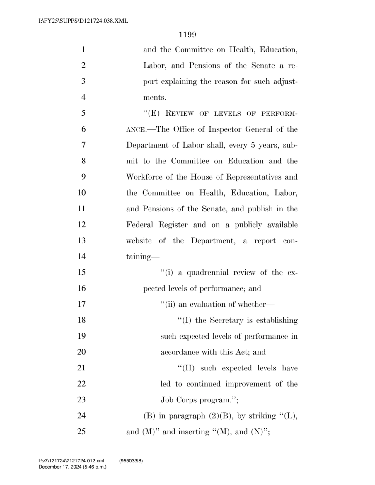 1199 
1 and the Committee on Health, Education, 
2 Labor, and Pensions of the Senate a re3 port …