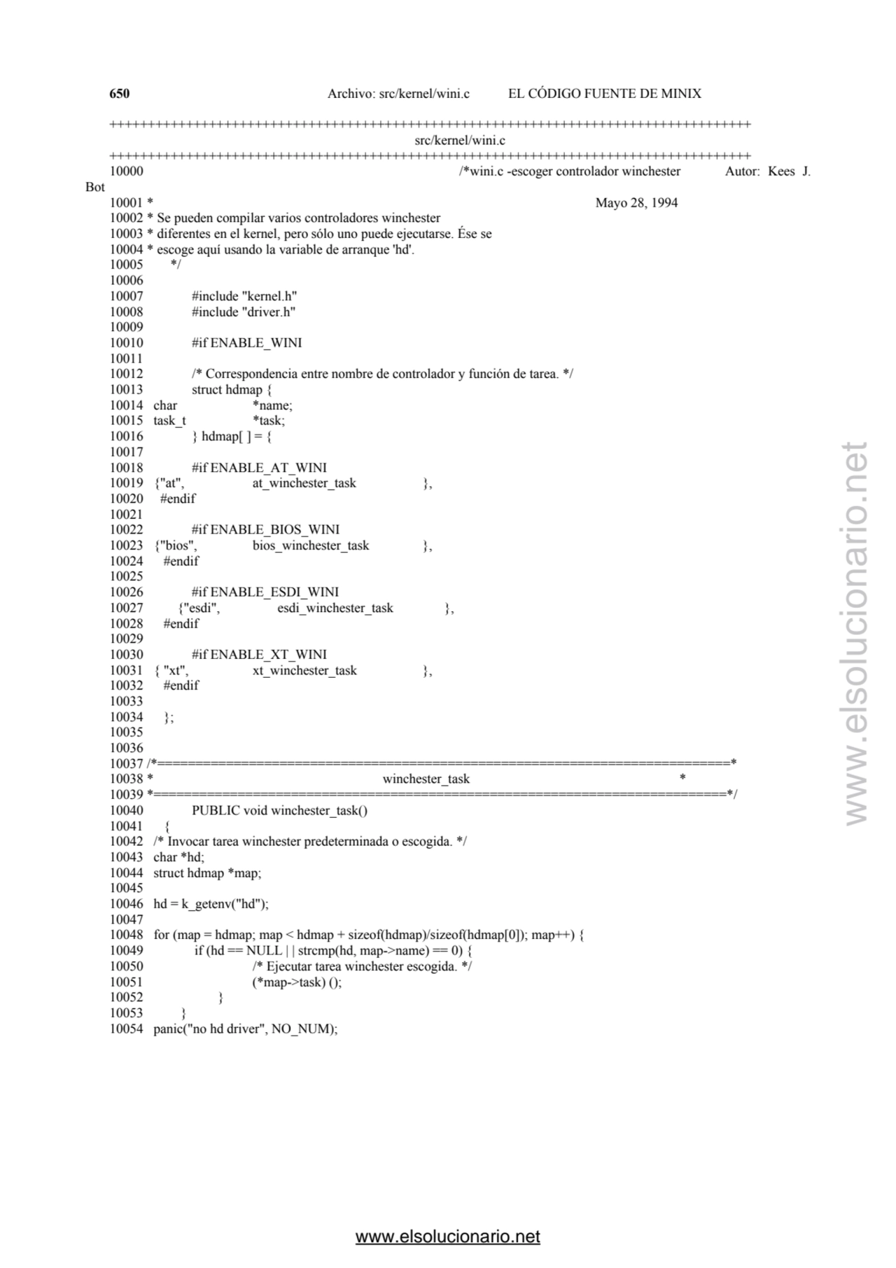 650 Archivo: src/kernel/wini.c EL CÓDIGO FUENTE DE MINIX 
++++++++++++++++++++++++++++++++++++++++…