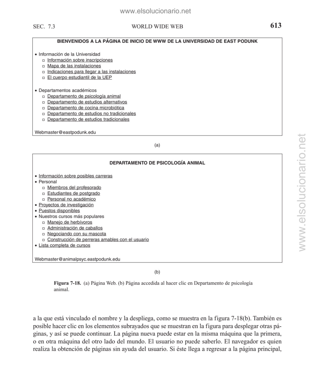 WORLD WIDE WEB
a la que está vinculado el nombre y la despliega, como se muestra en la figura 7-18…