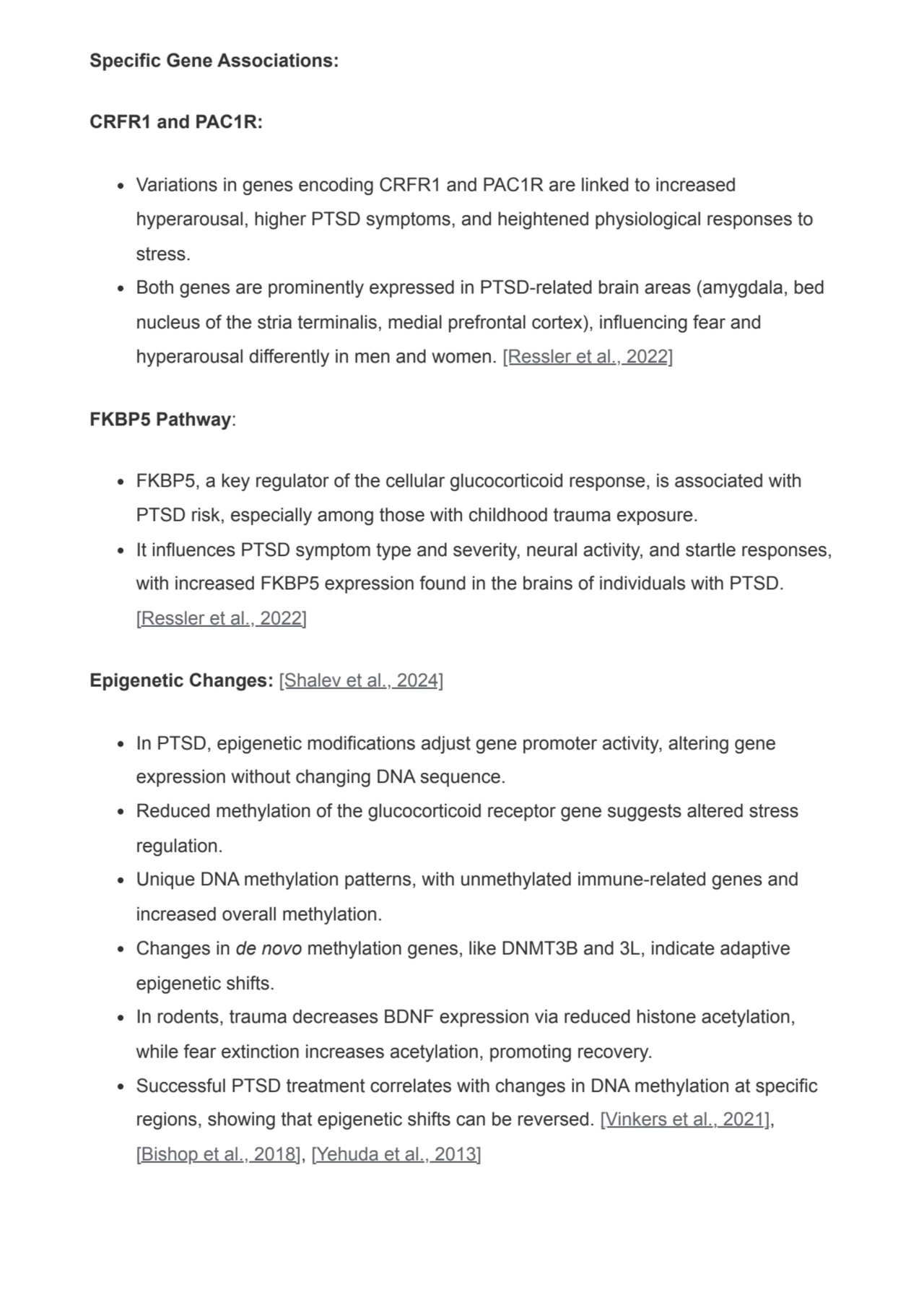 Specific Gene Associations:
CRFR1 and PAC1R:
Variations in genes encoding CRFR1 and PAC1R are lin…