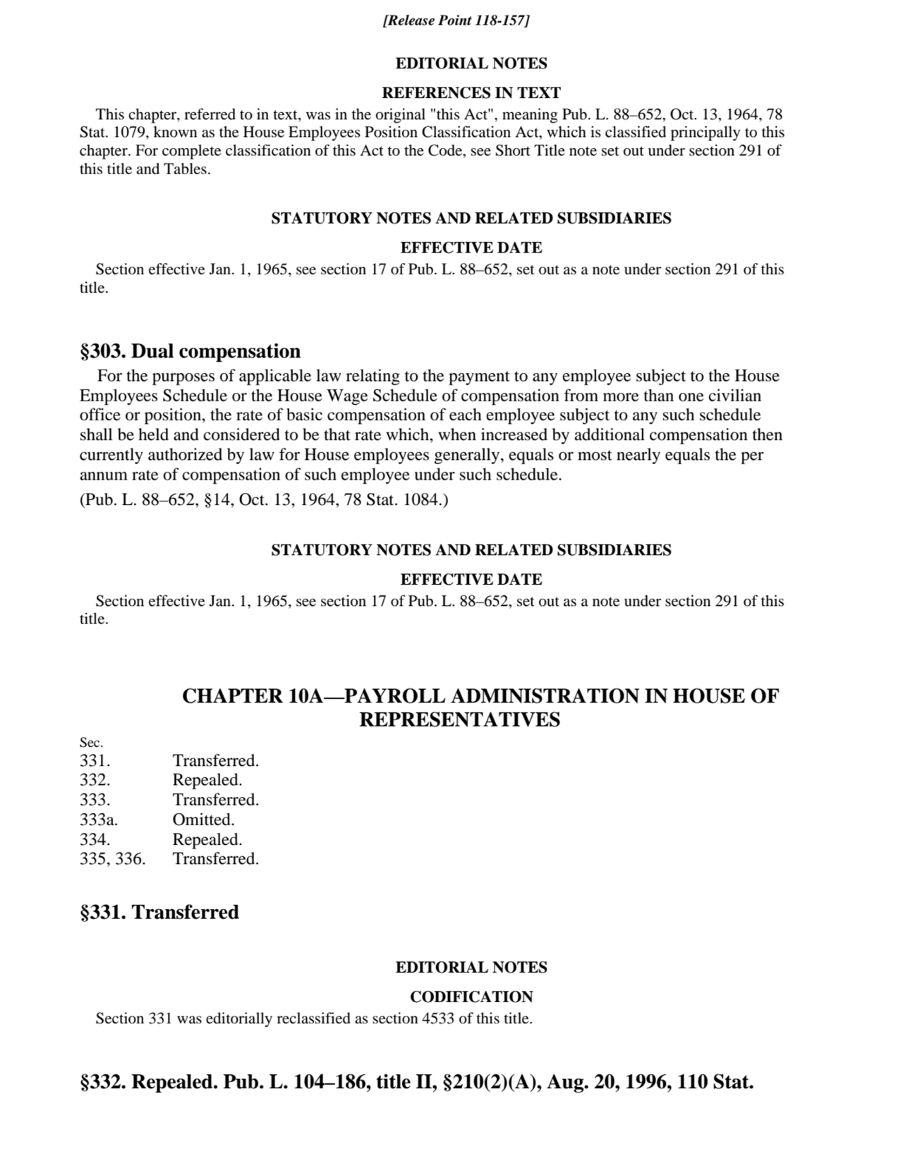 335, 336. Transferred.
334. Repealed.
333a. Omitted.
333. Transferred.
332. Repealed.
331. Tra…