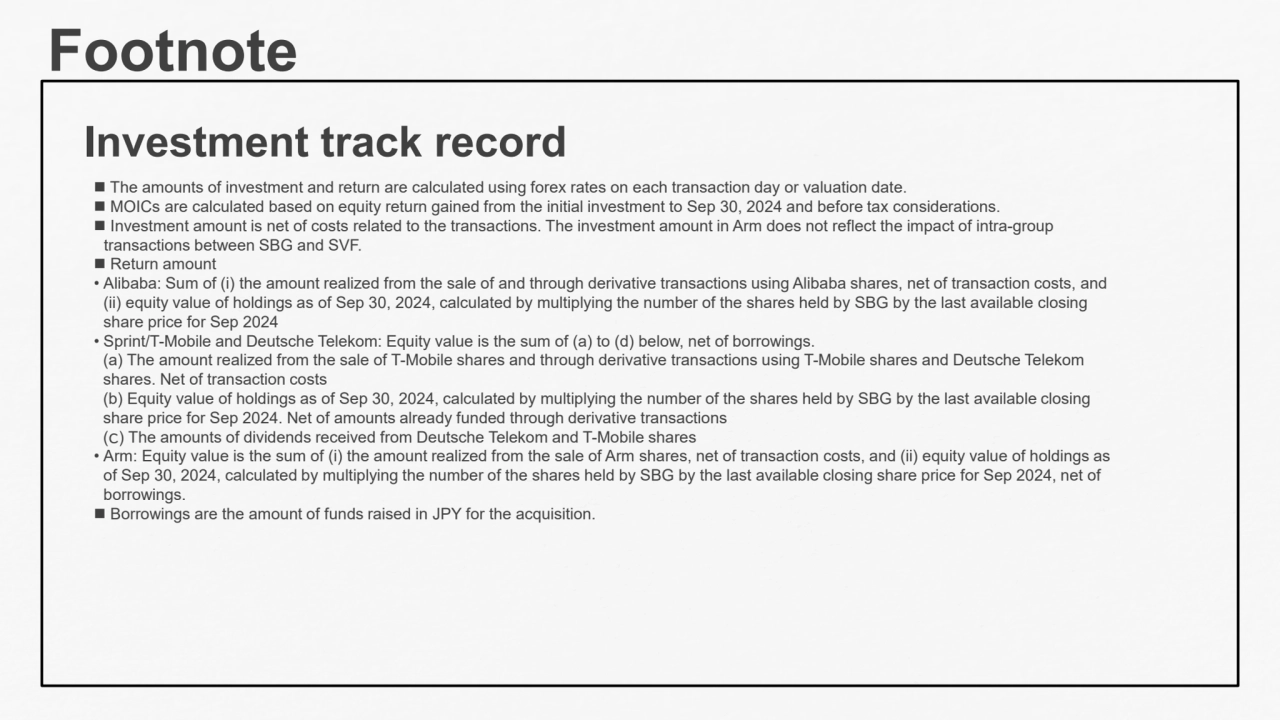 72
Footnote
 The amounts of investment and return are calculated using forex rates on each trans…