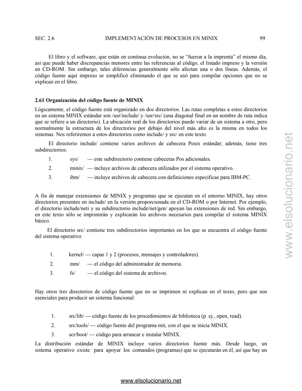 SEC. 2.6 IMPLEMENTACIÓN DE PROCESOS EN MINIX 99 
 El libro y el software, que están en continua ev…