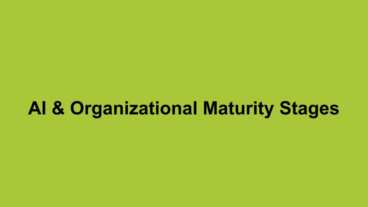 AI & Organizational Maturity Stages