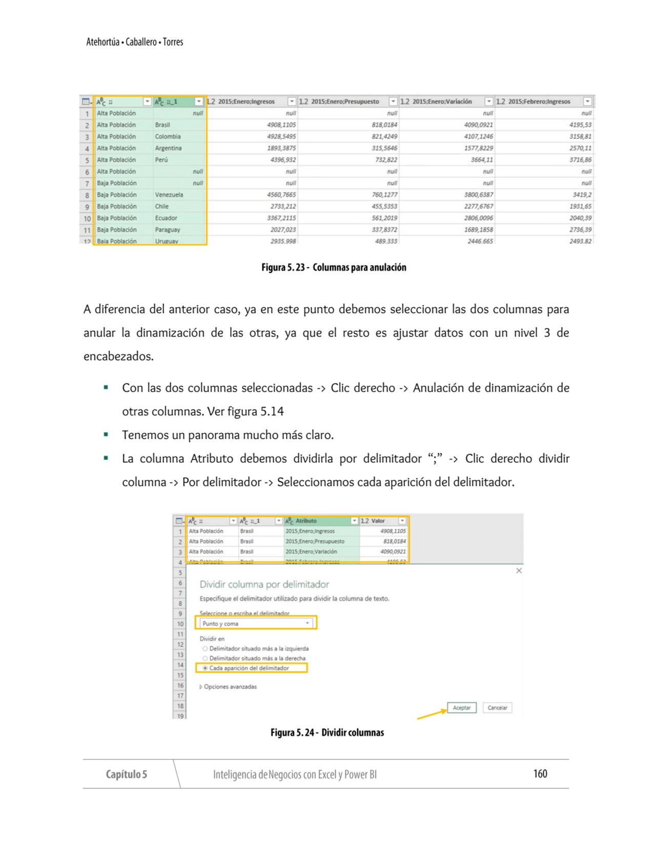 A diferencia del anterior caso, ya en este punto debemos seleccionar las dos columnas para 
anular…