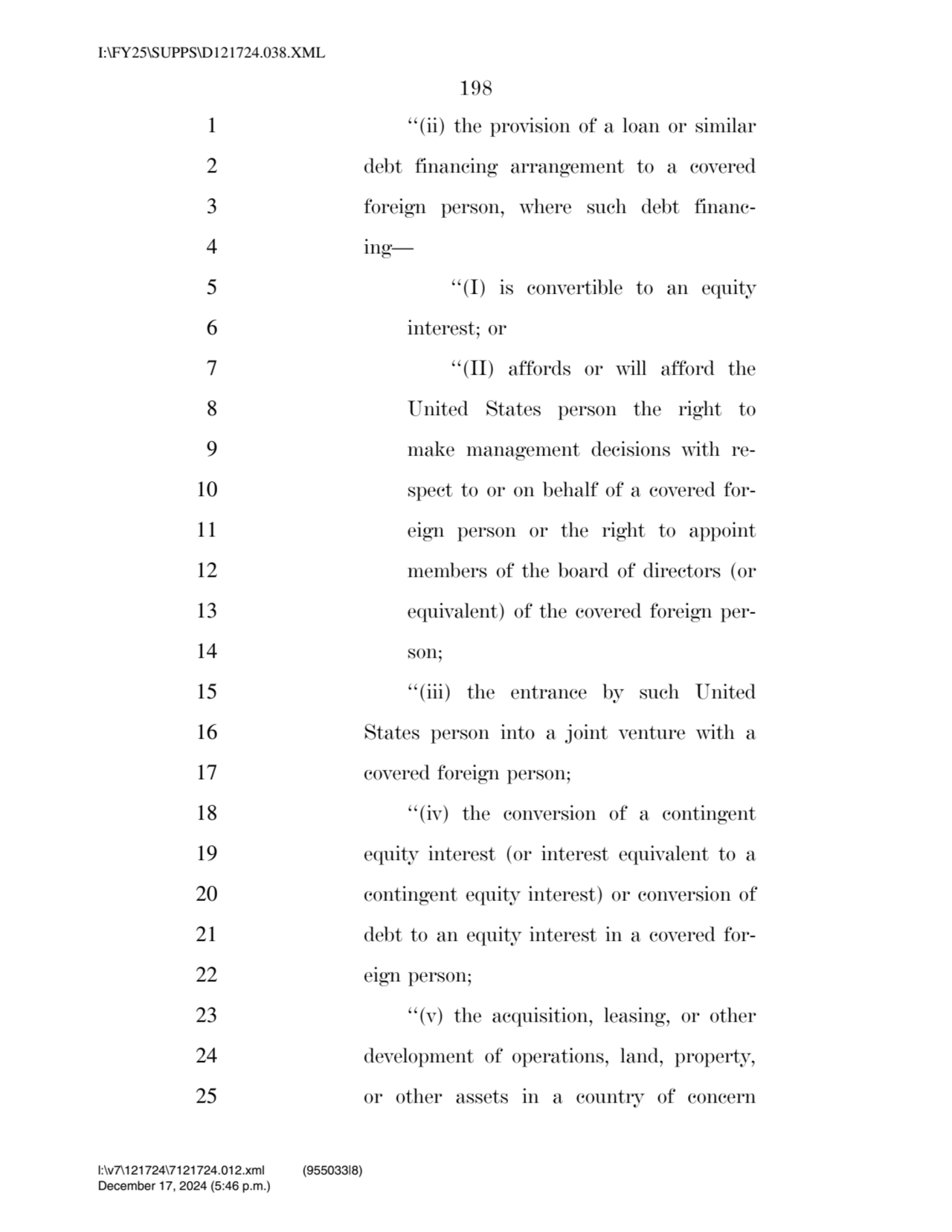 198 
1 ‘‘(ii) the provision of a loan or similar 
2 debt financing arrangement to a covered 
3 f…