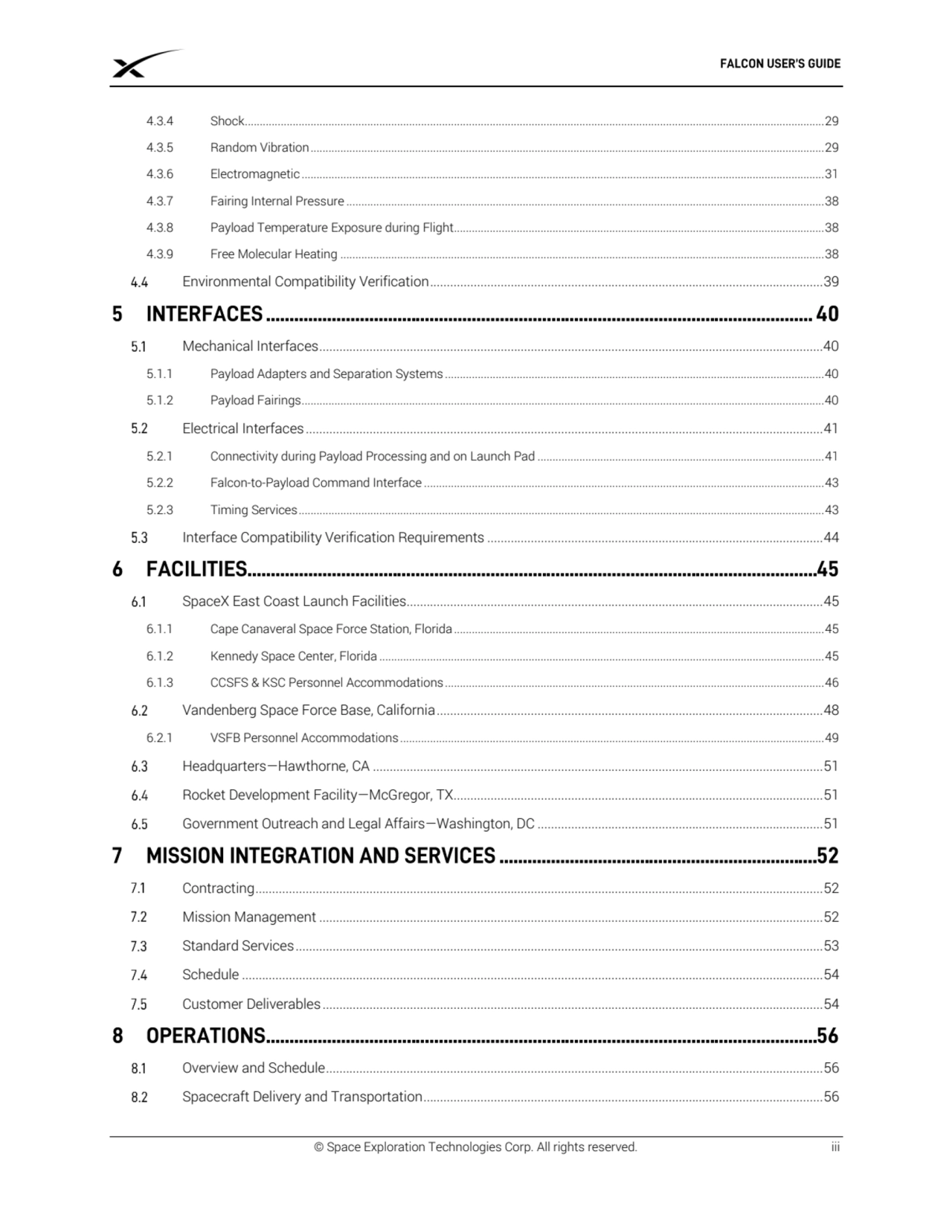 © Space Exploration Technologies Corp. All rights reserved. iii
4.3.4 Shock.......................…