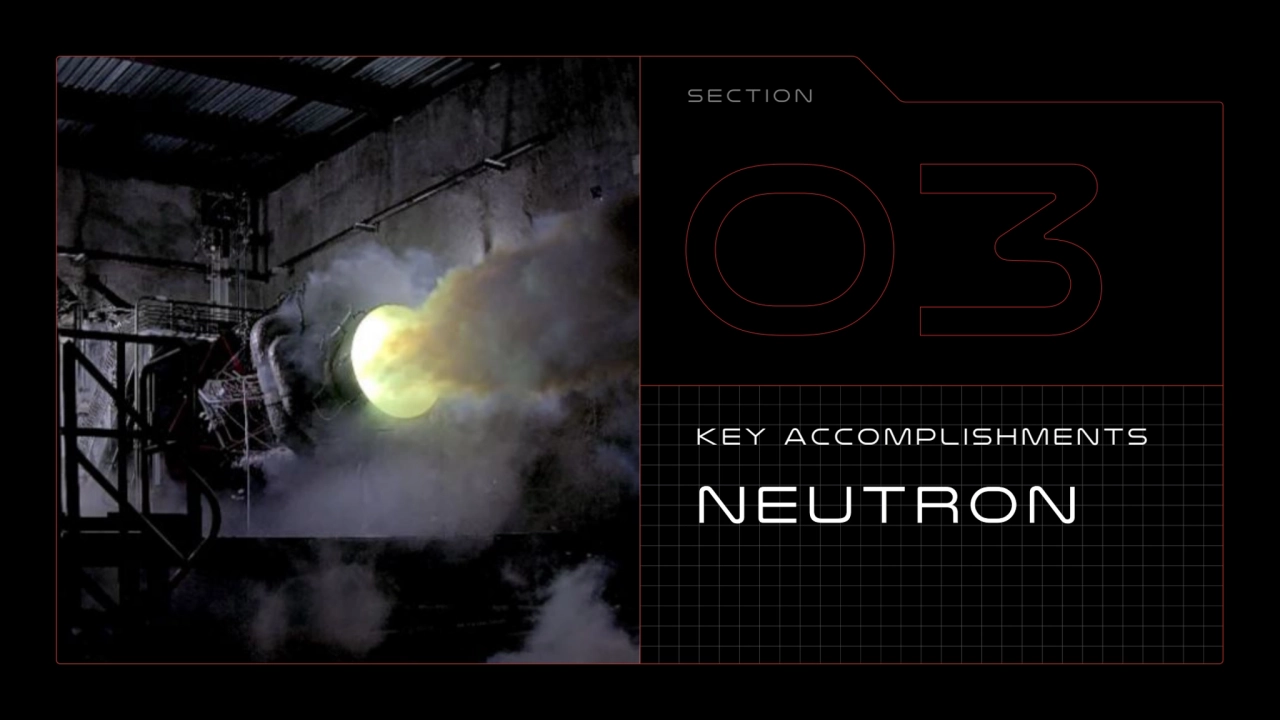 Key accomplishments 
neutron
SECTION