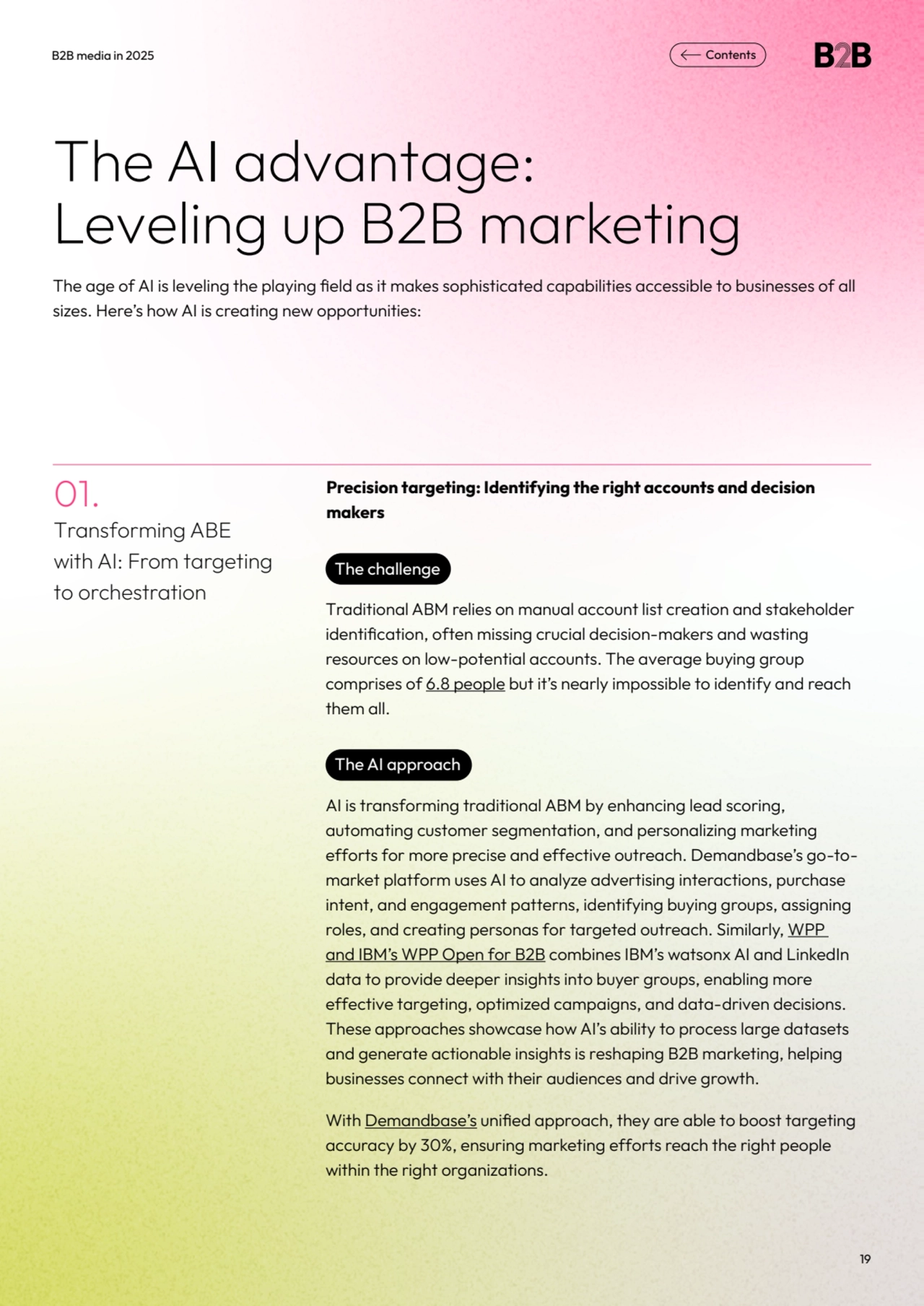 The AI advantage: 
Leveling up B2B marketing
The age of AI is leveling the playing field as it ma…