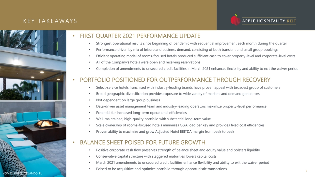 K E Y TA K E AWAY S
5
• FIRST QUARTER 2021 PERFORMANCE UPDATE
• Strongest operational results si…