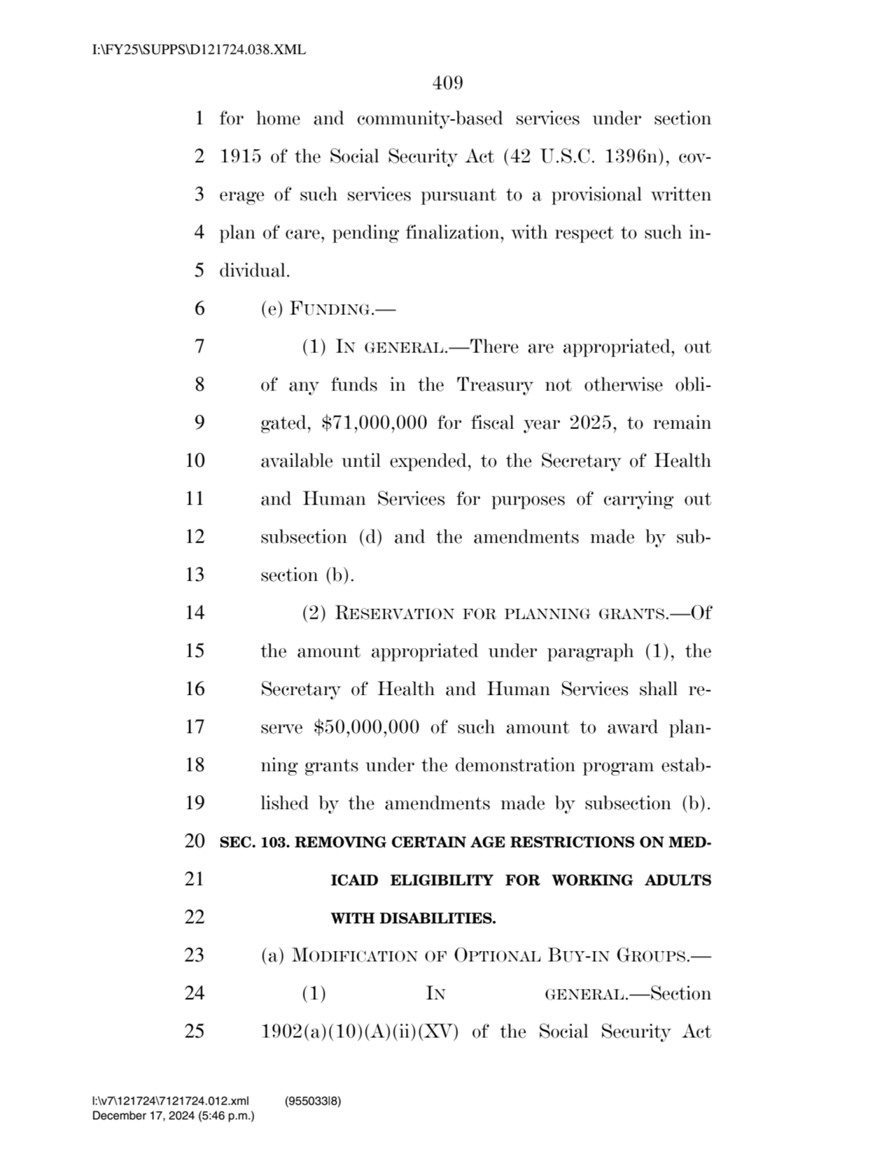 409 
1 for home and community-based services under section 
2 1915 of the Social Security Act (42…