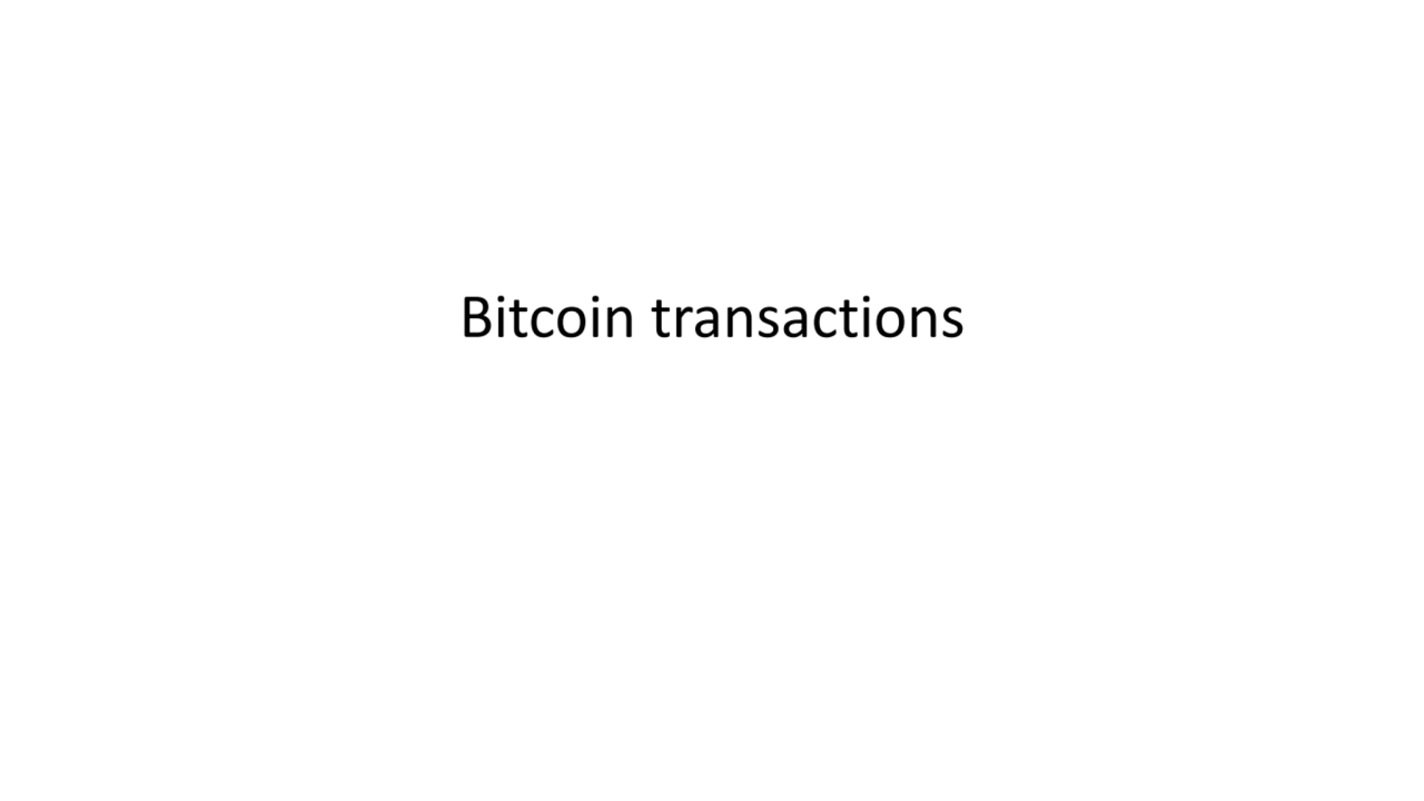 Bitcoin transactions