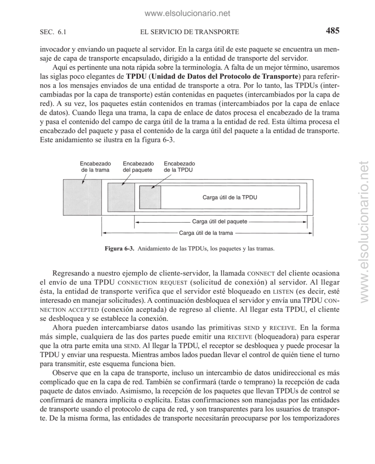 EL SERVICIO DE TRANSPORTE
invocador y enviando un paquete al servidor. En la carga útil de este pa…