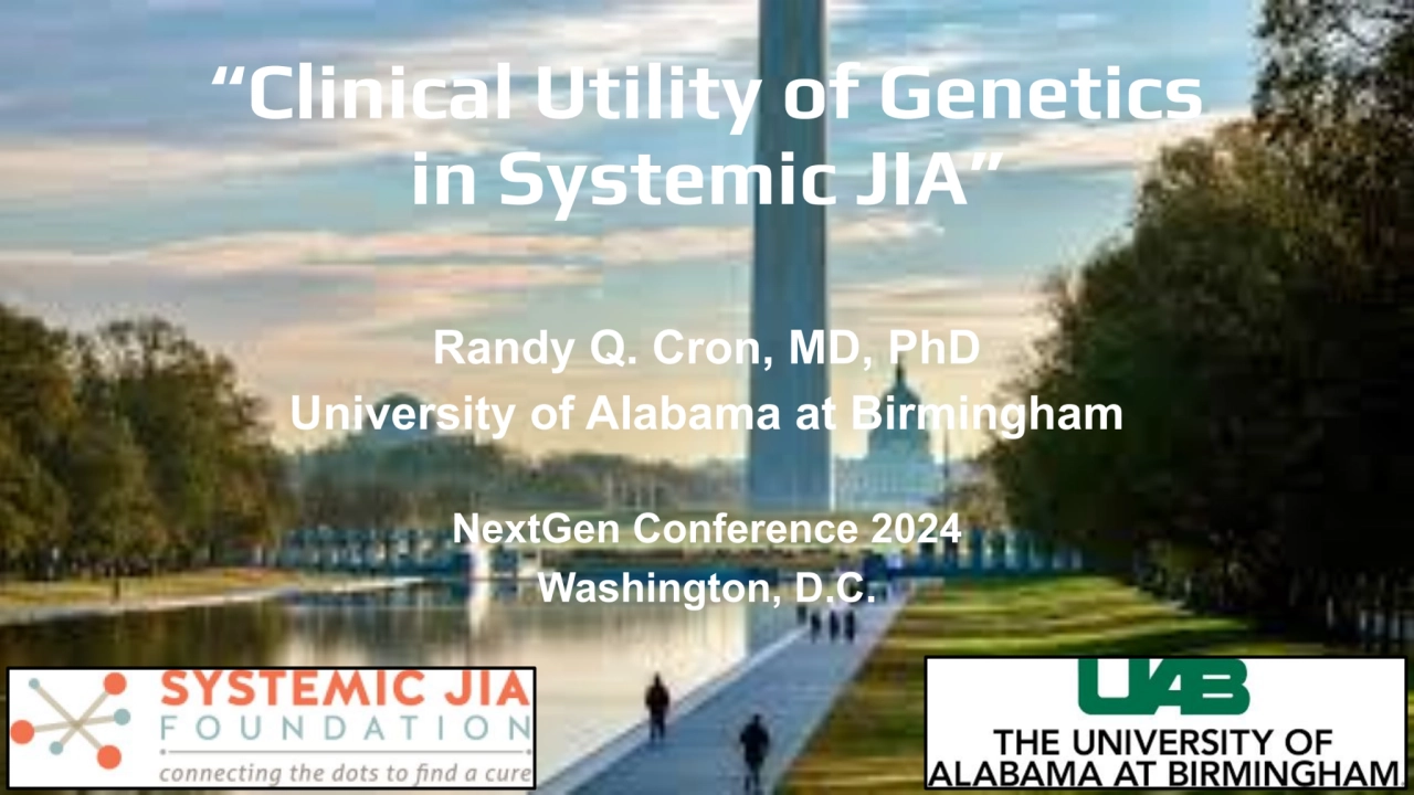 NextGen 2024: Genetics in SJIA Session Part 1