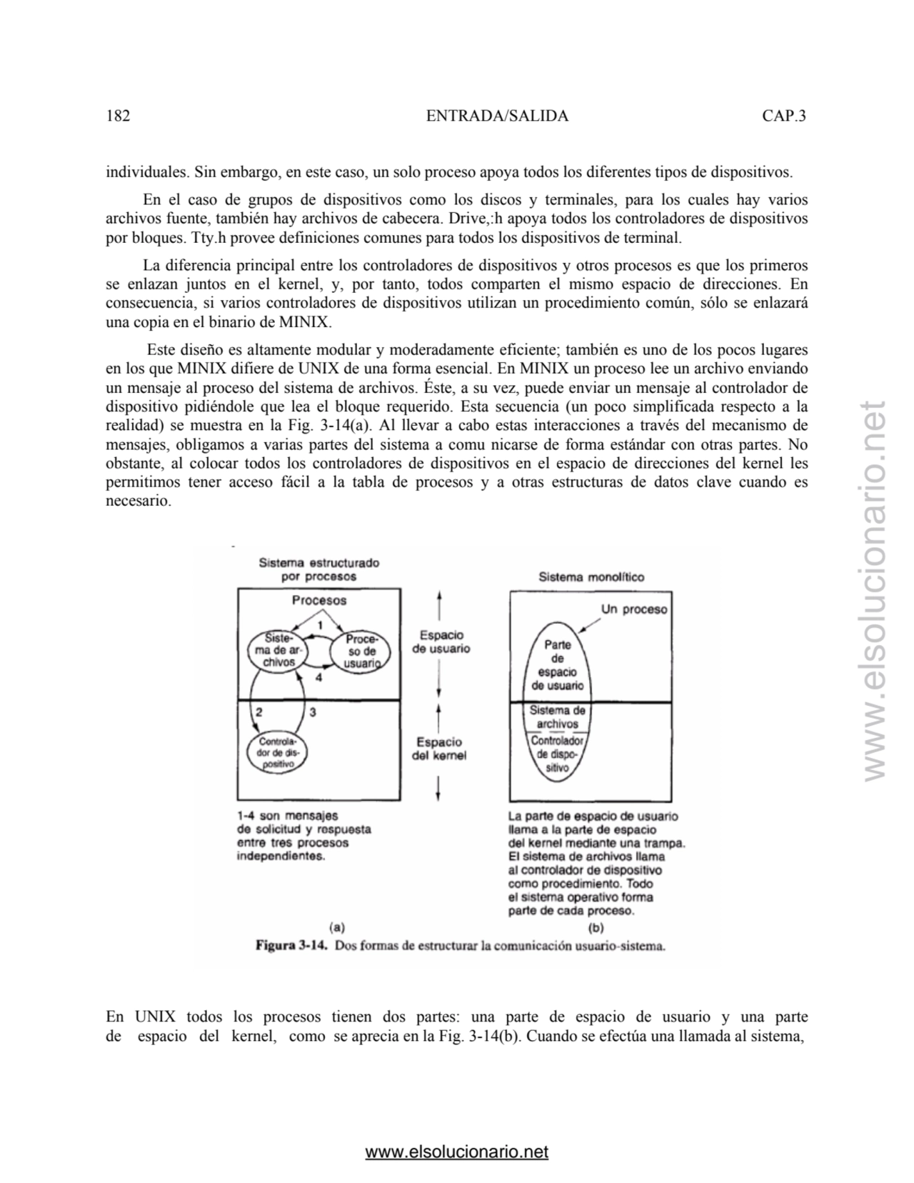 182 ENTRADA/SALIDA CAP.3 
individuales. Sin embargo, en este caso, un solo proceso apoya todos los…