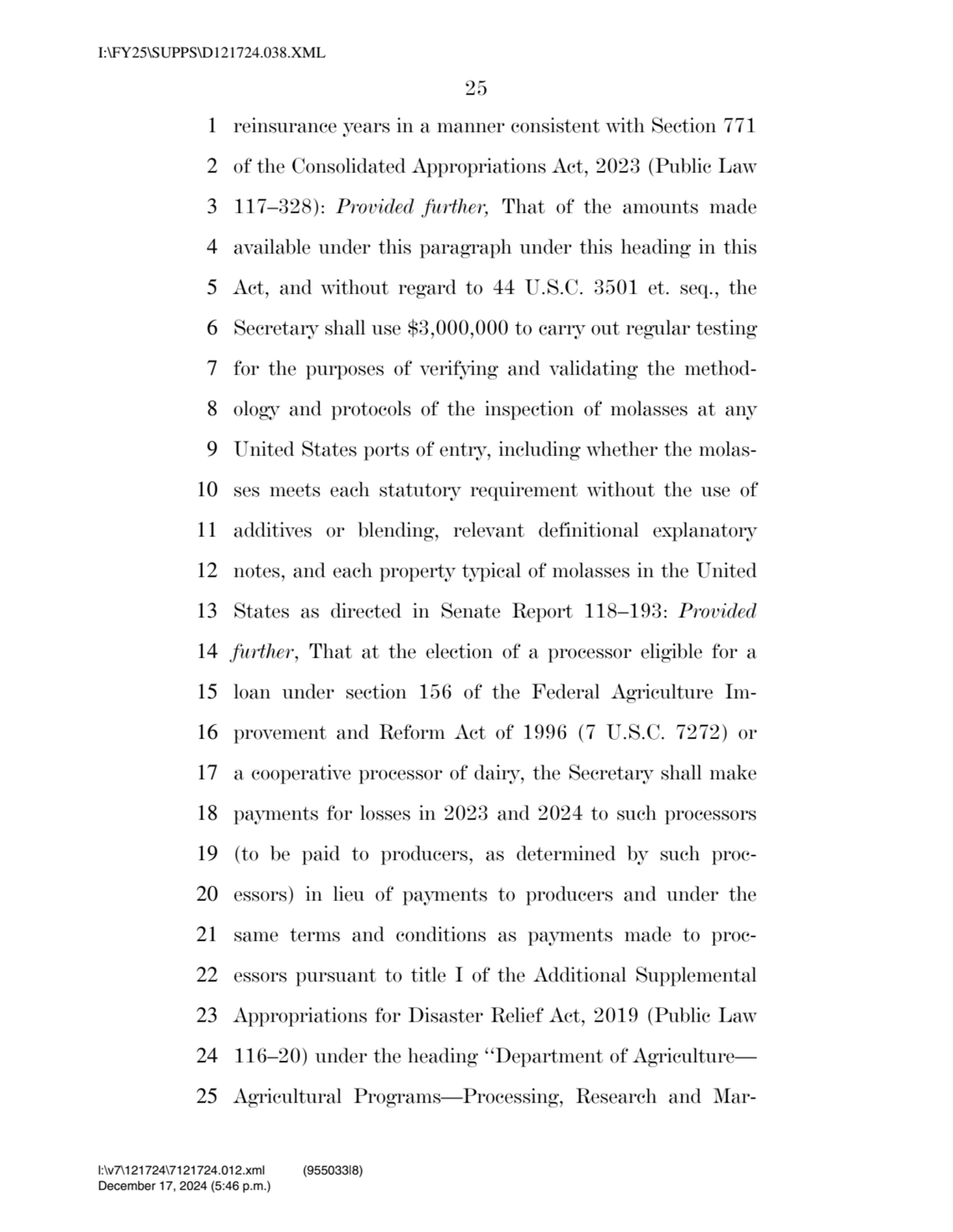 25 
1 reinsurance years in a manner consistent with Section 771 
2 of the Consolidated Appropriat…