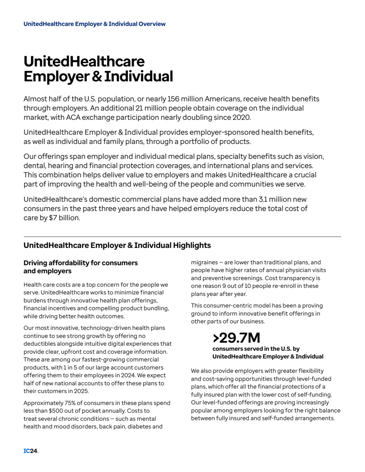 UnitedHealthcare Employer & Individual Overview
UnitedHealthcare
Employer & Individual
Almost ha…