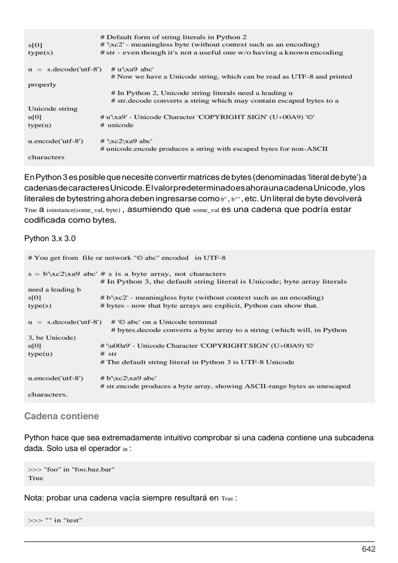 642
characters.
# b'\xc2\xa9 abc'
# str.encode produces a byte array, showing ASCII-range bytes …