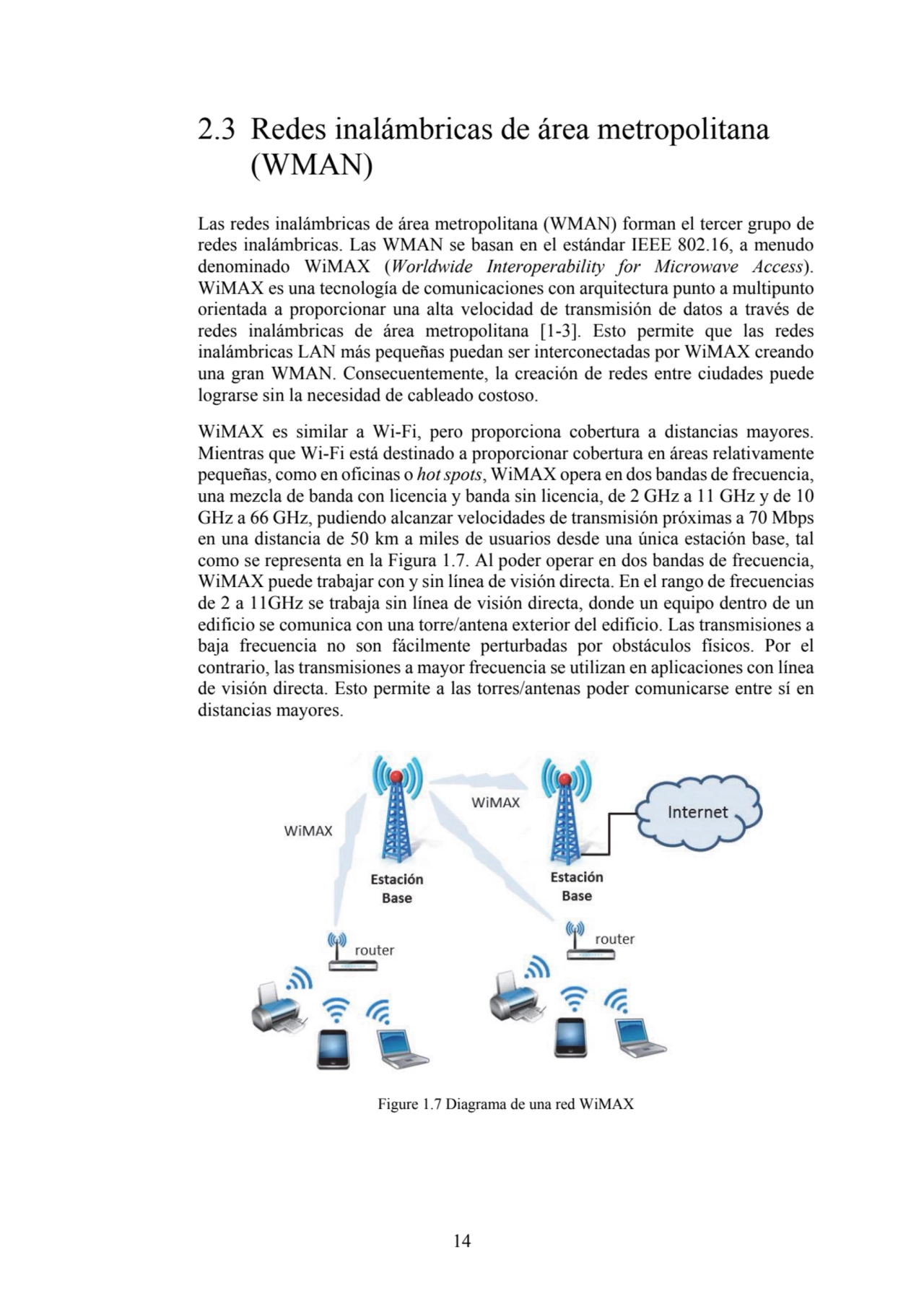 14
2.3 Redes inalámbricas de área metropolitana 
(WMAN) 
Las redes inalámbricas de área metropol…